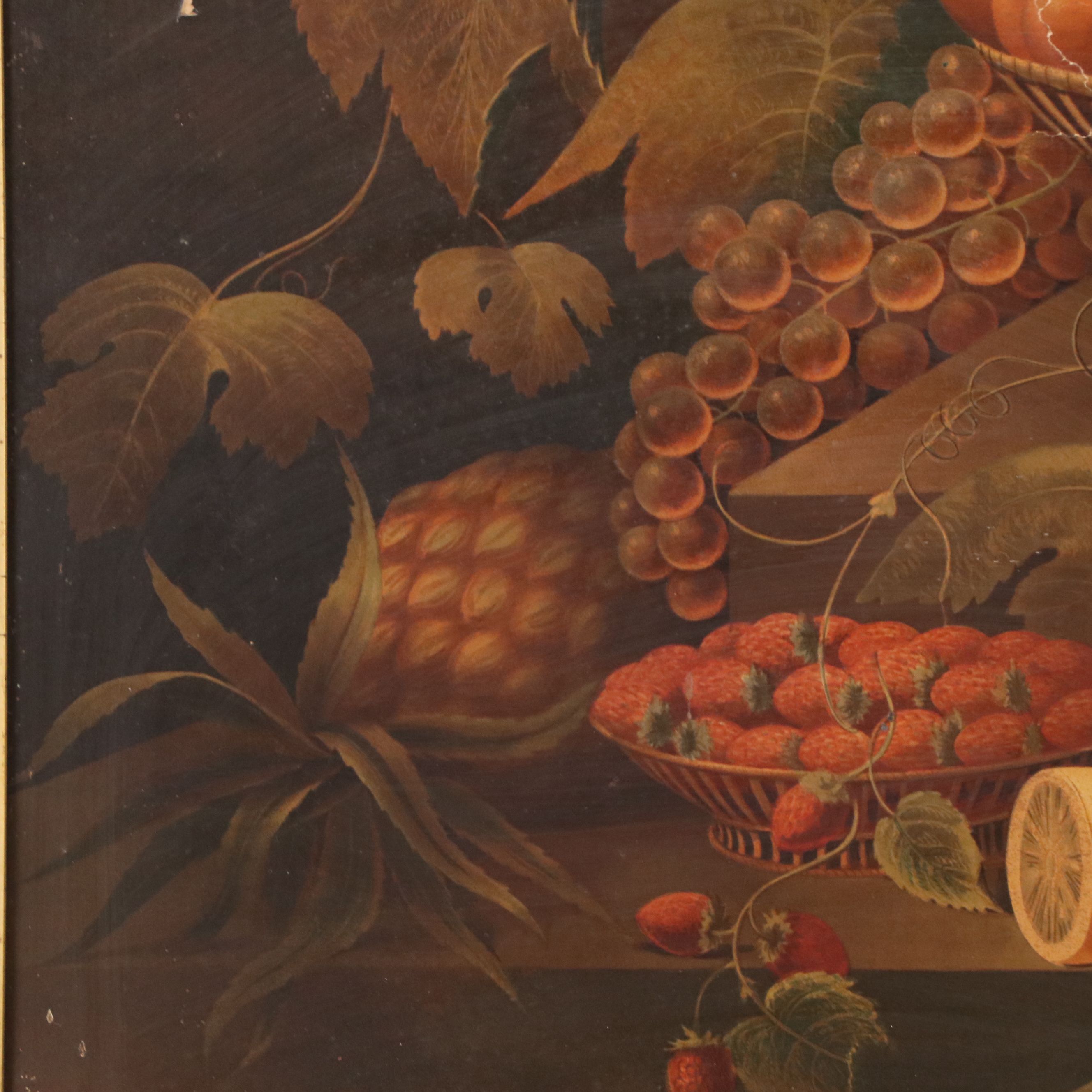 Joseph Hoover & Sons Chromolithograph Still Life of Fruit, 1887
