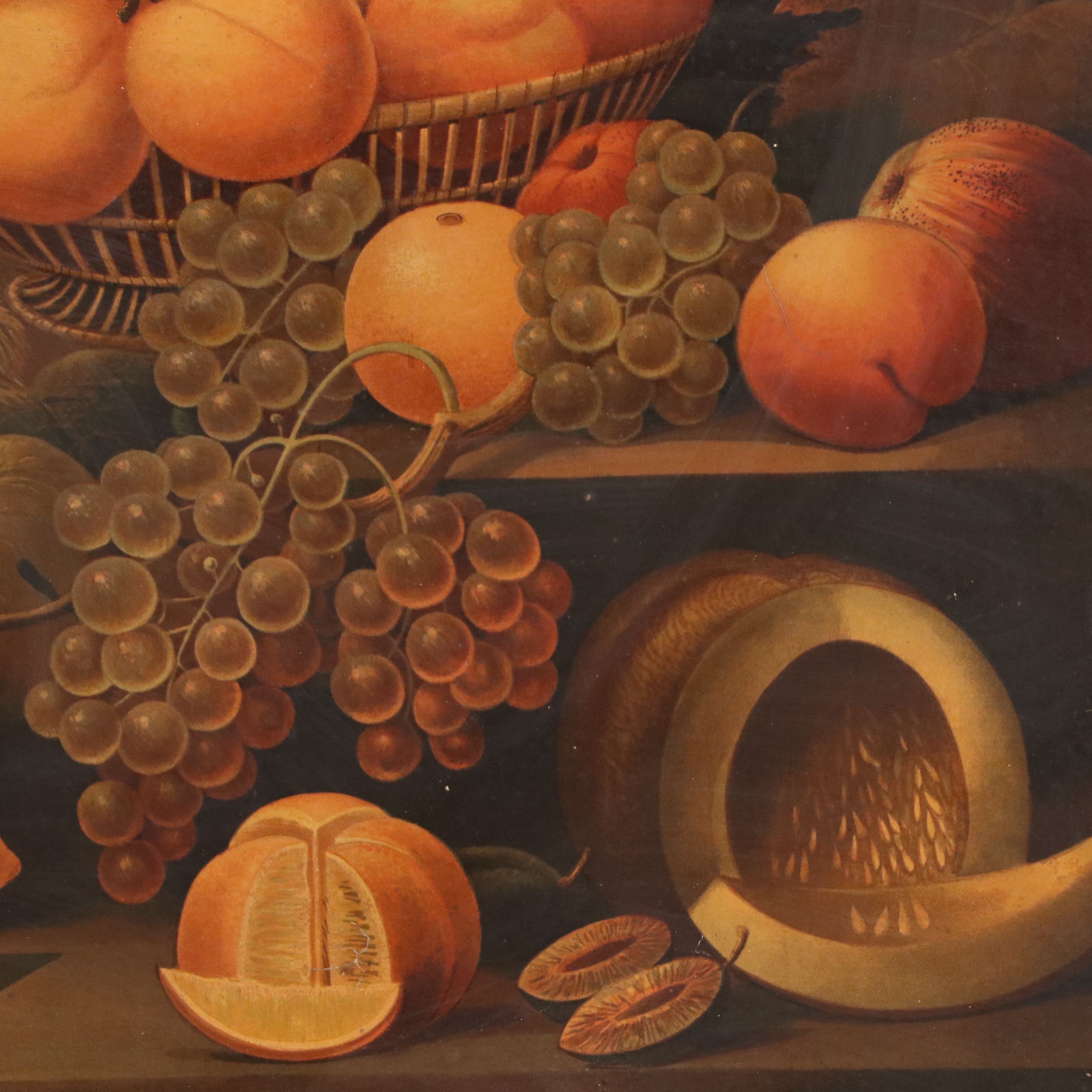 Joseph Hoover & Sons Chromolithograph Still Life of Fruit, 1887