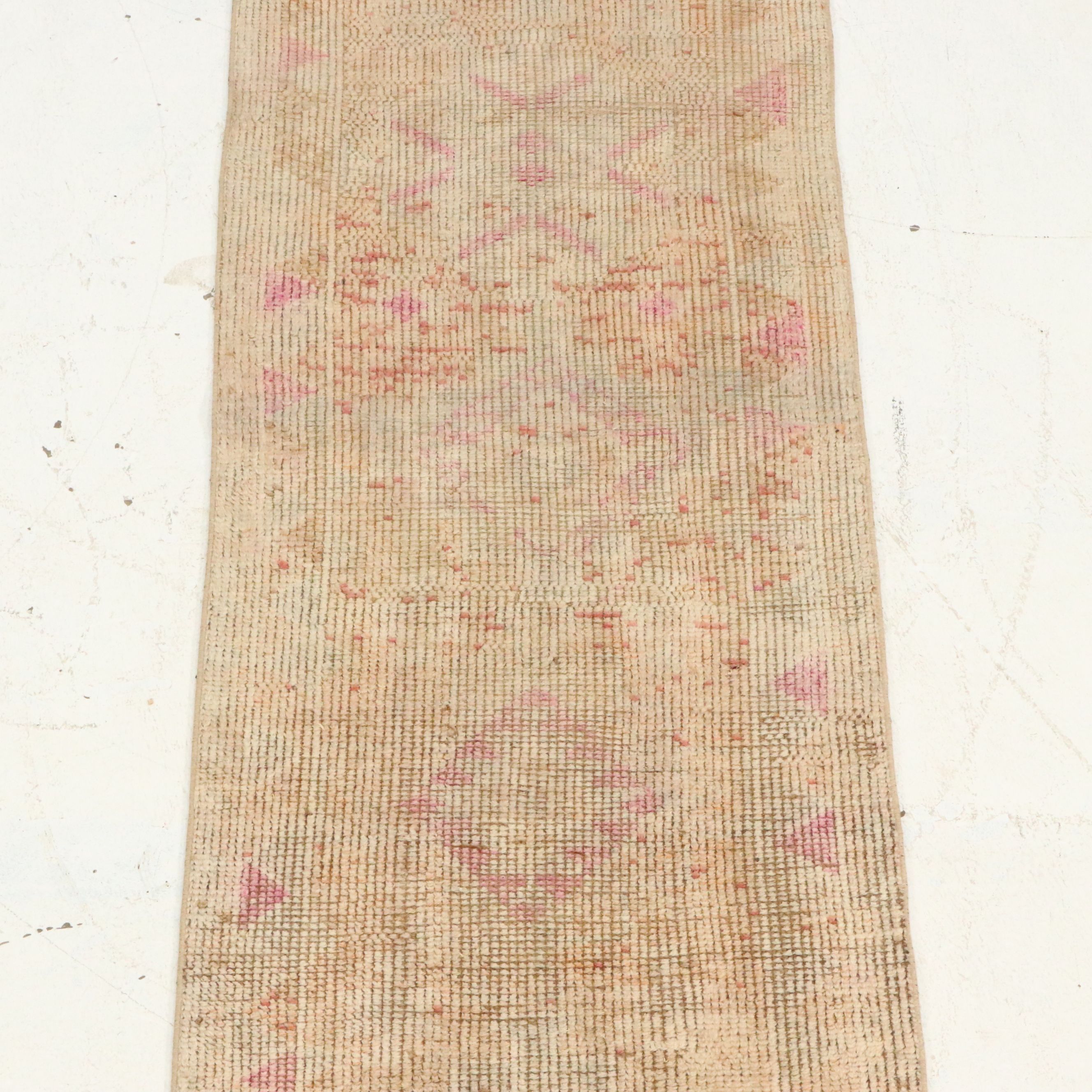 2'6 x 11'9 Hand-Knotted Turkish Village Carpet Runner