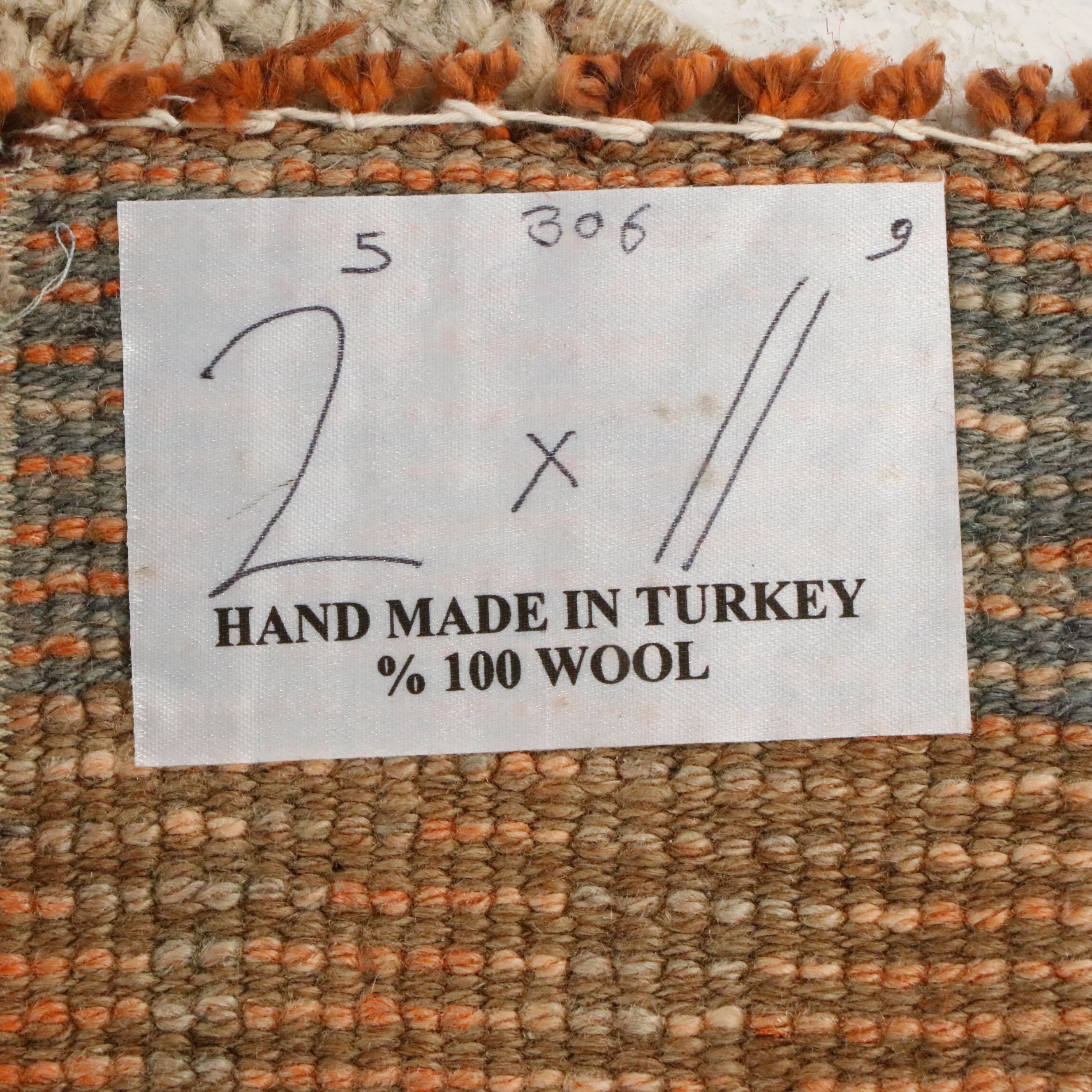 2'6 x 11'9 Hand-Knotted Turkish Village Carpet Runner