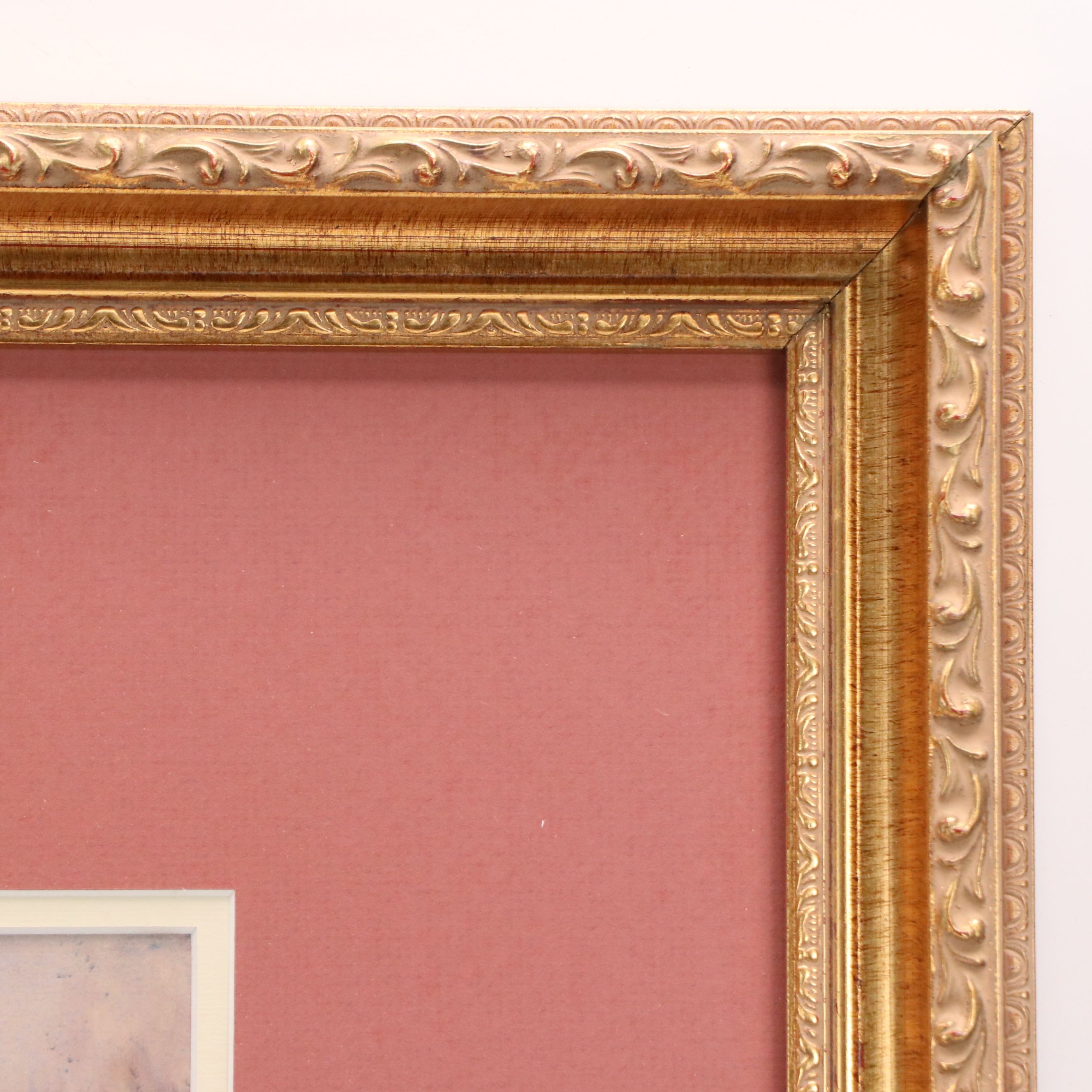 Robert Frank Oil Pastel Drawing of Winter Creek, Late 20th to Early 21st Century