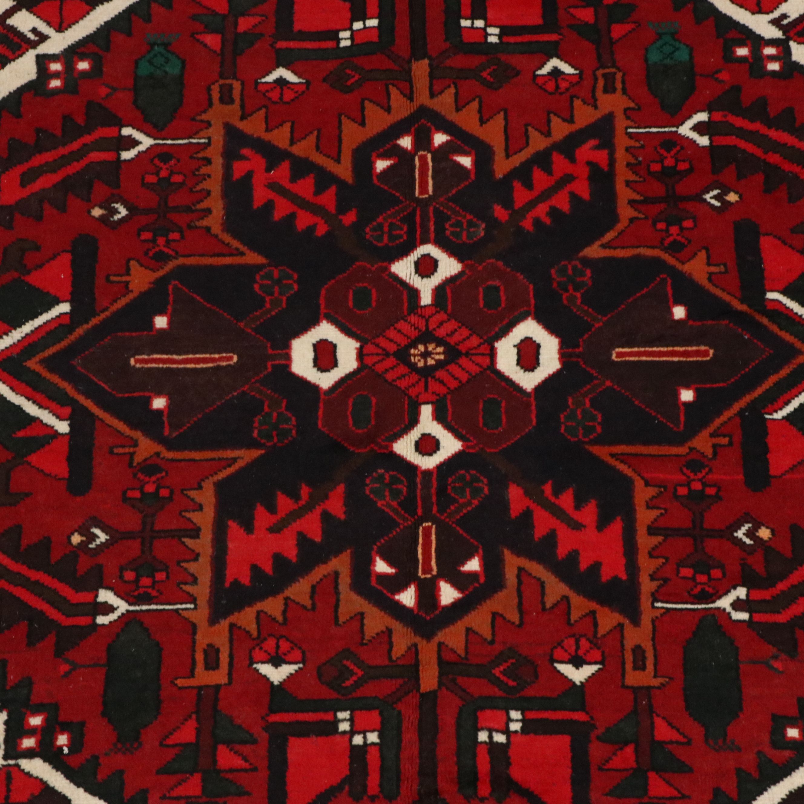 7'2 x 10'5 Hand-Knotted Persian Heriz Area Rug