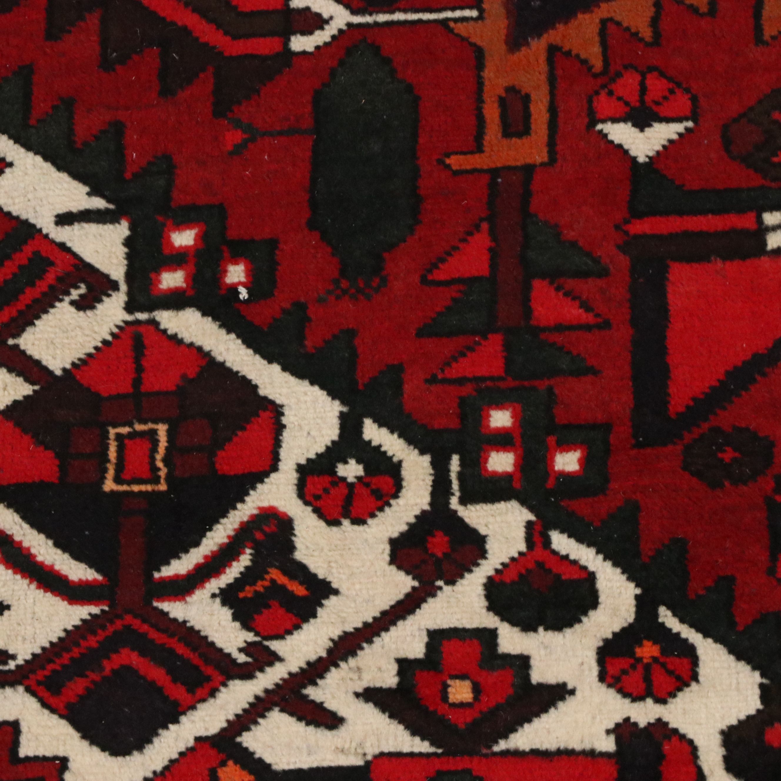 7'2 x 10'5 Hand-Knotted Persian Heriz Area Rug