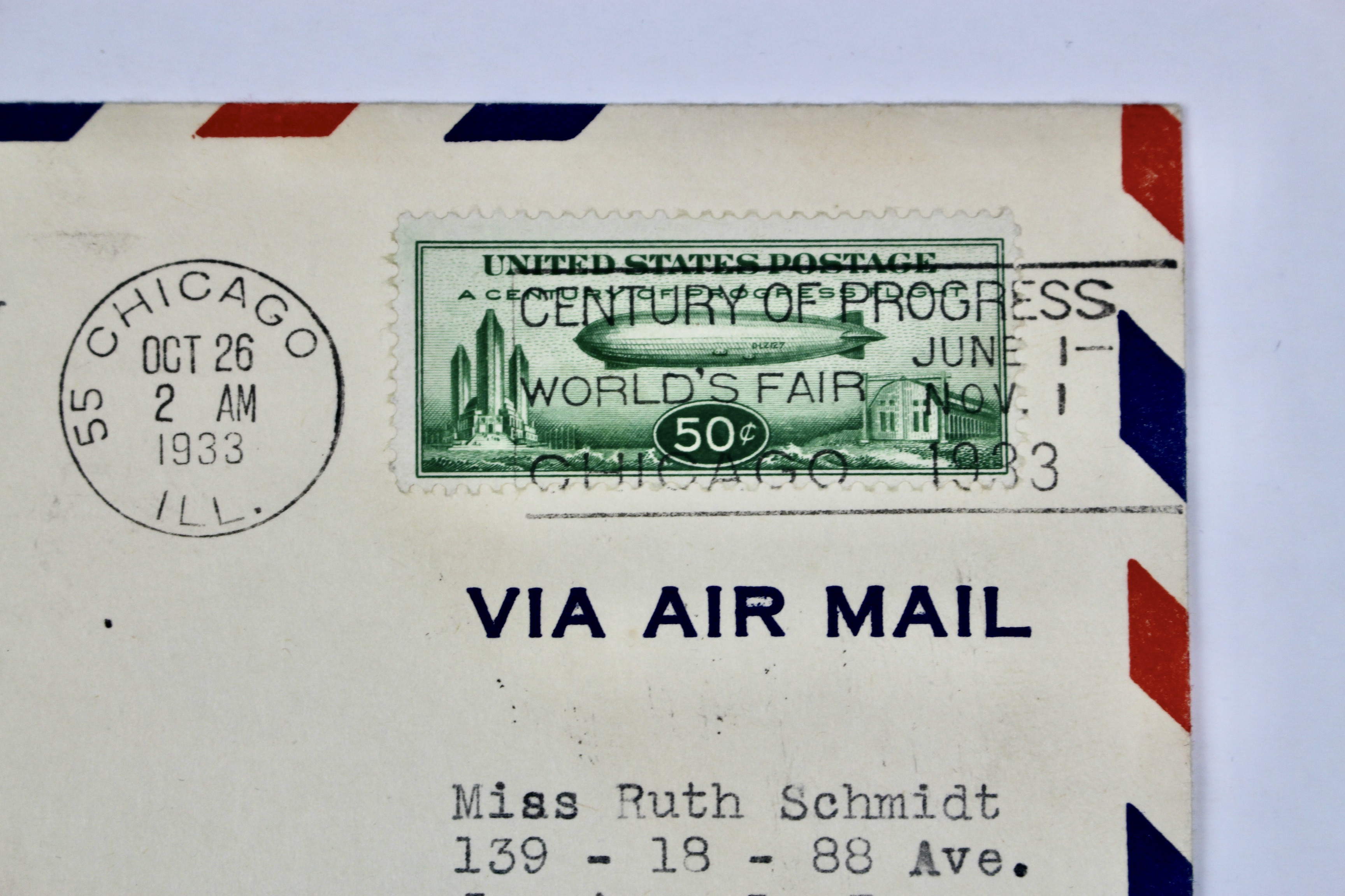 1933 Graf Zeppelin "Century of Progress" Postal Cover