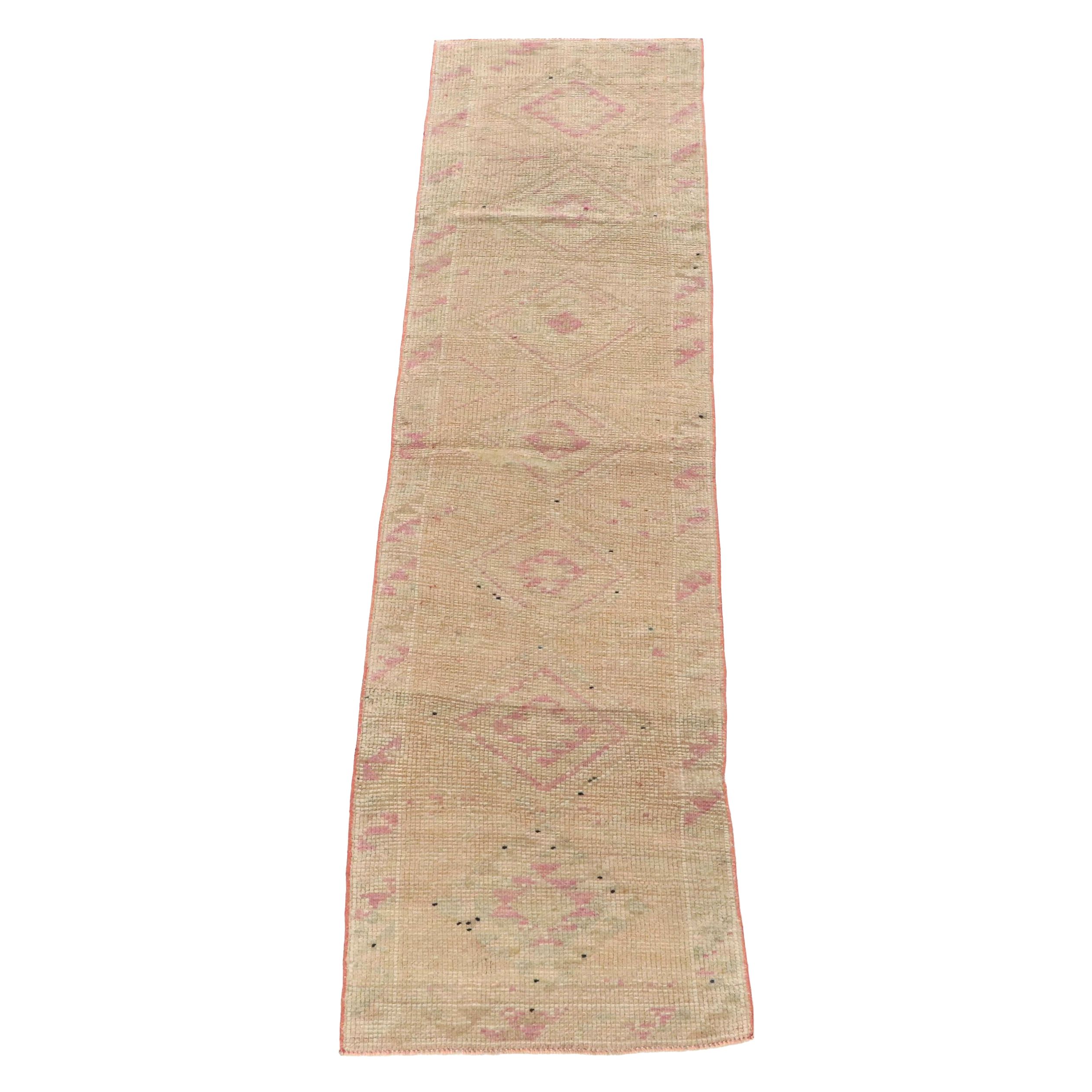 2'7 x 9'11 Hand-Knotted Turkish Anatolian Village Carpet Runner