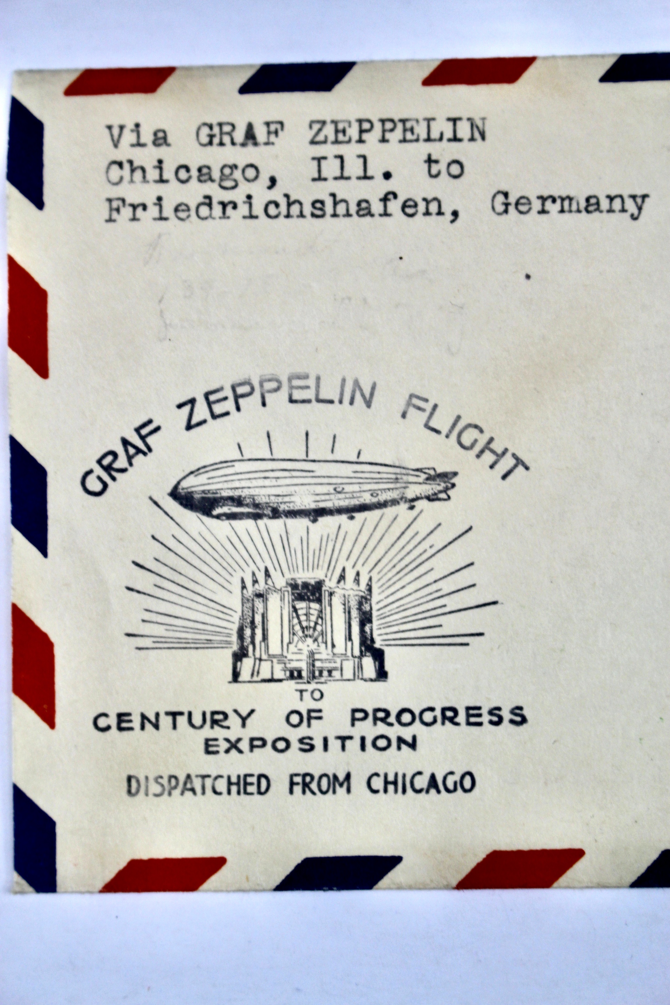 1933 Graf Zeppelin "Century of Progress" Postal Cover