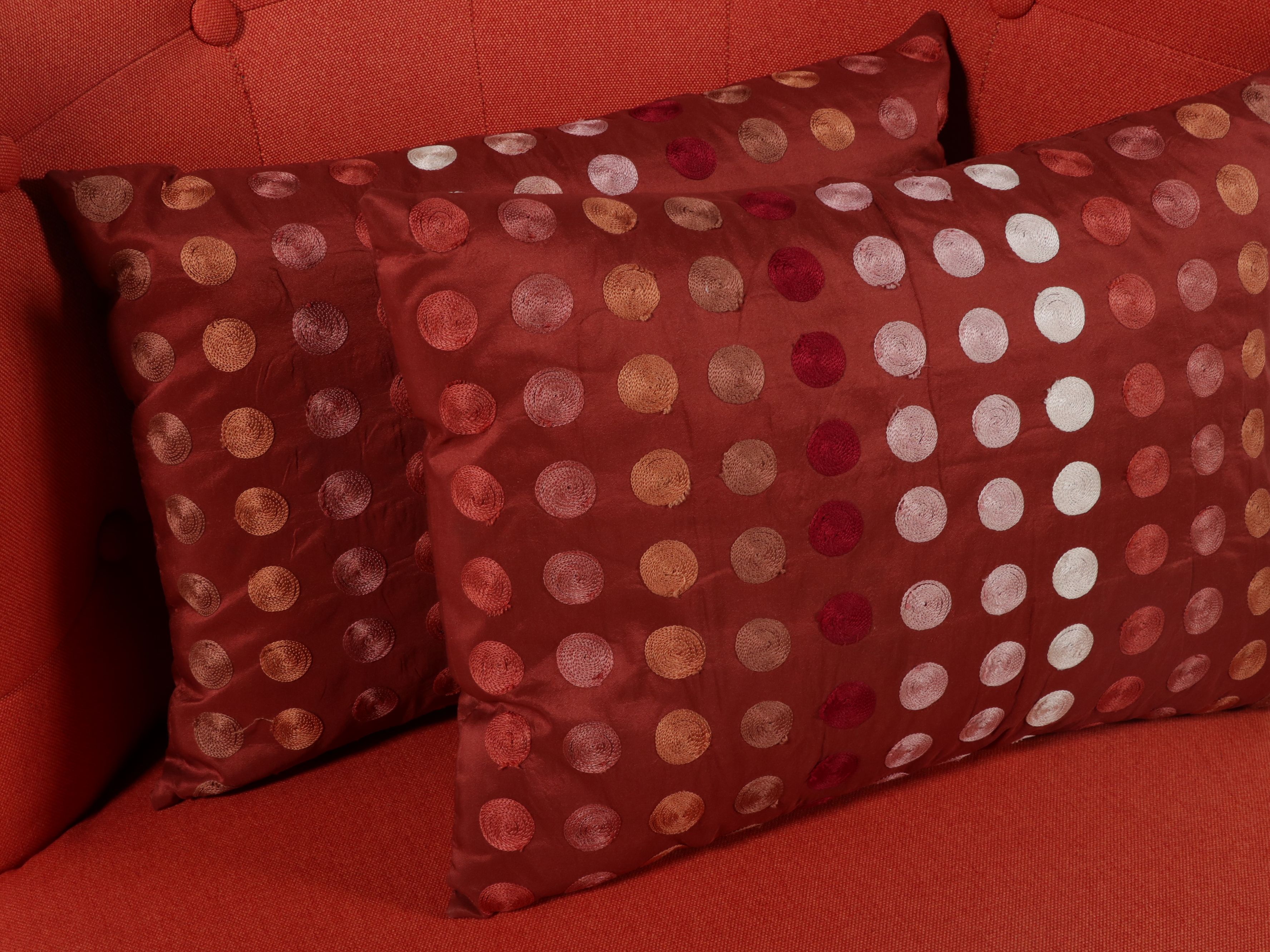 Pair of Hollywood Regency Style Tufted Orange Slipper Chairs, 21st Century