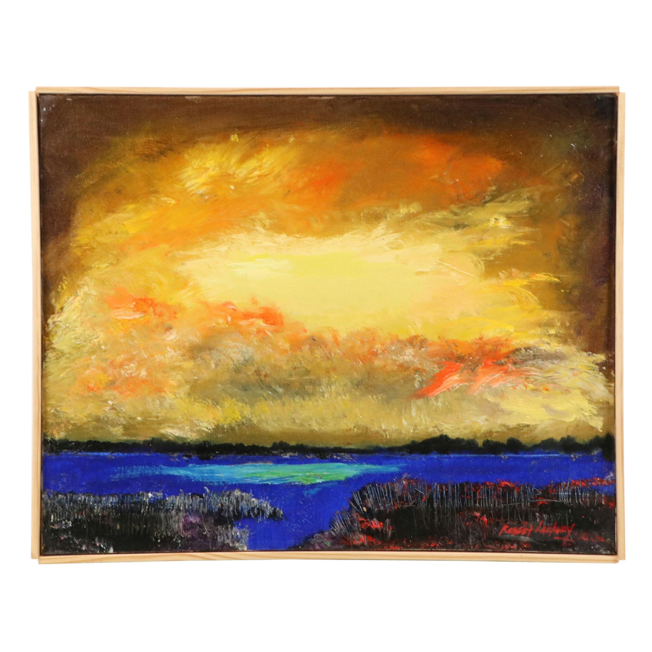 Robert Lackney Acrylic Painting "Throne of God," 21st Century