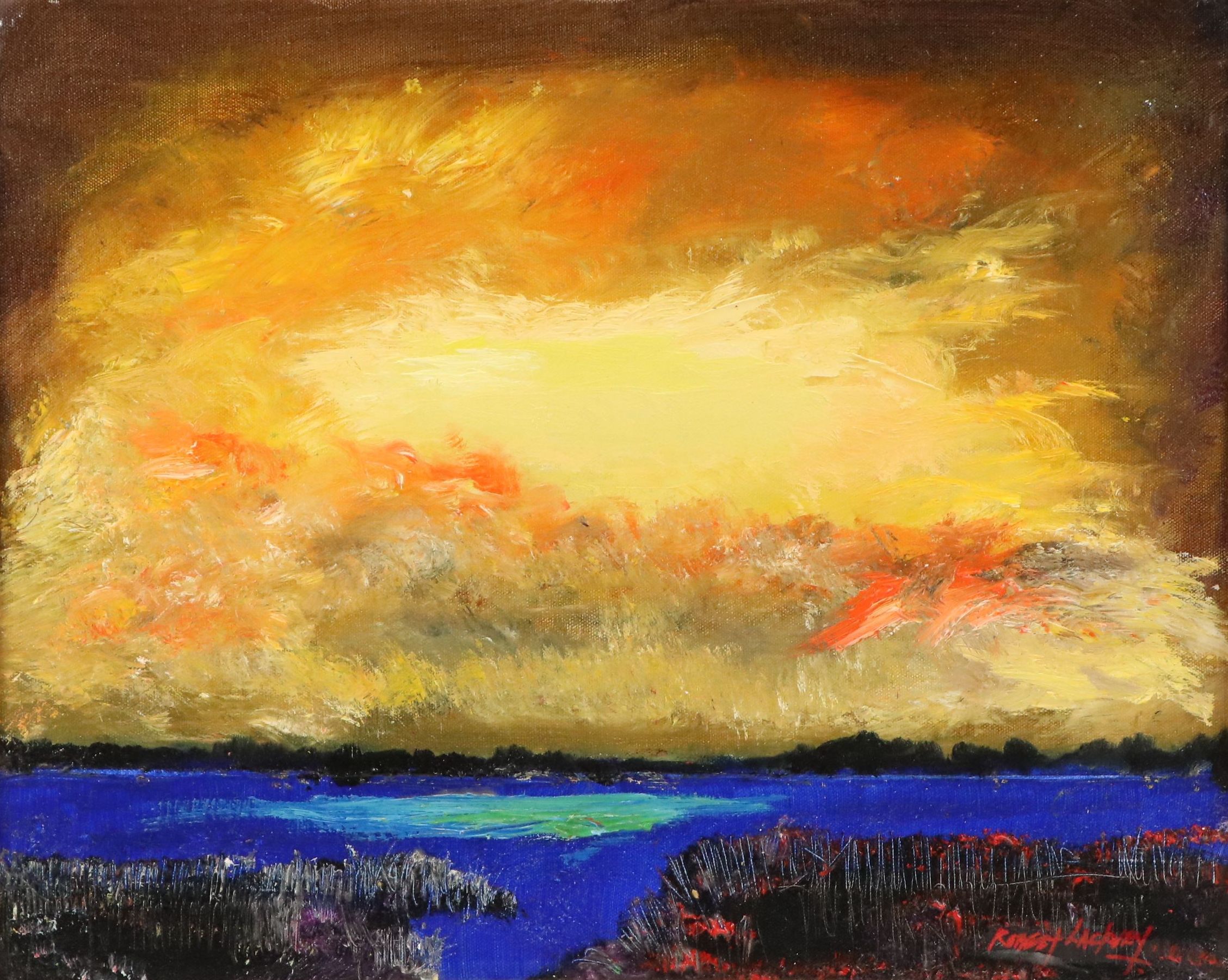 Robert Lackney Acrylic Painting "Throne of God," 21st Century