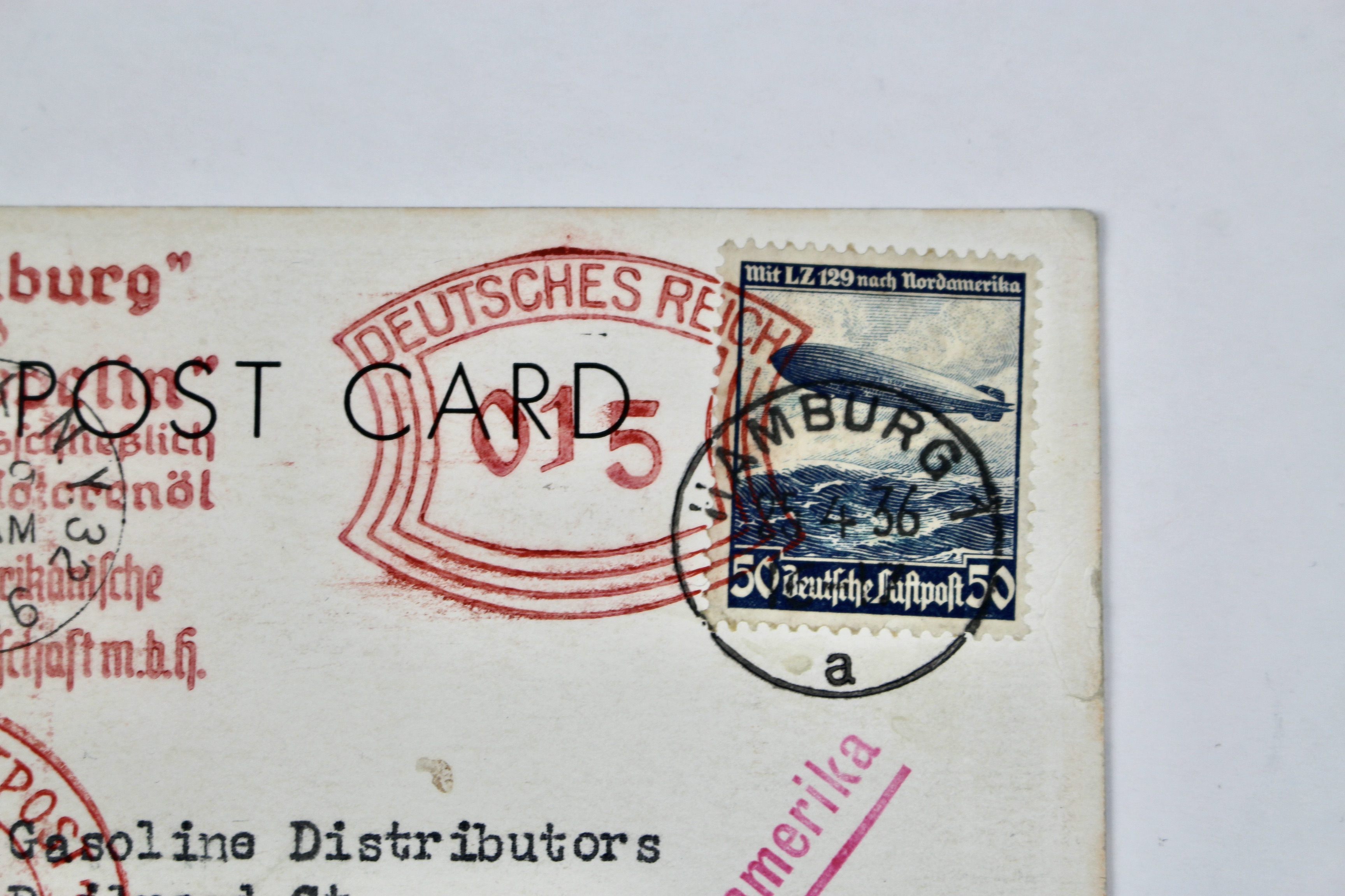 1936 Graf Zeppelin Hindenburg Advertising Postcard