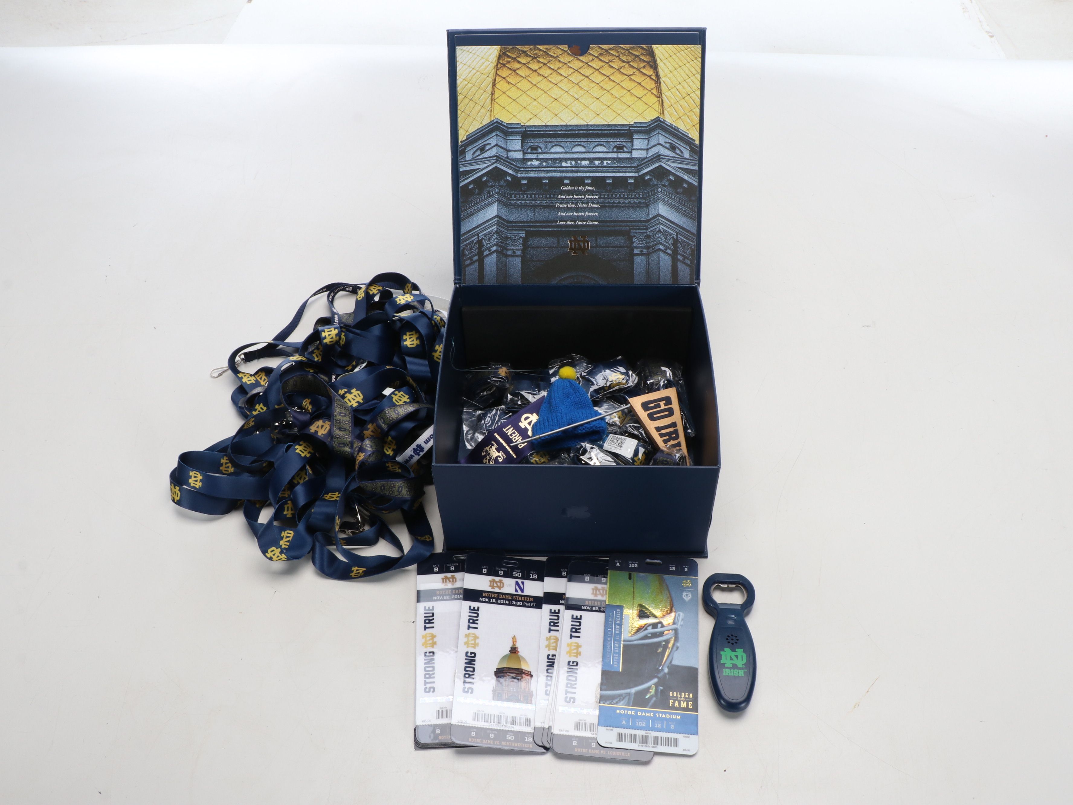 Collection of University of Notre Dame Memorabilia, Including Signed Football