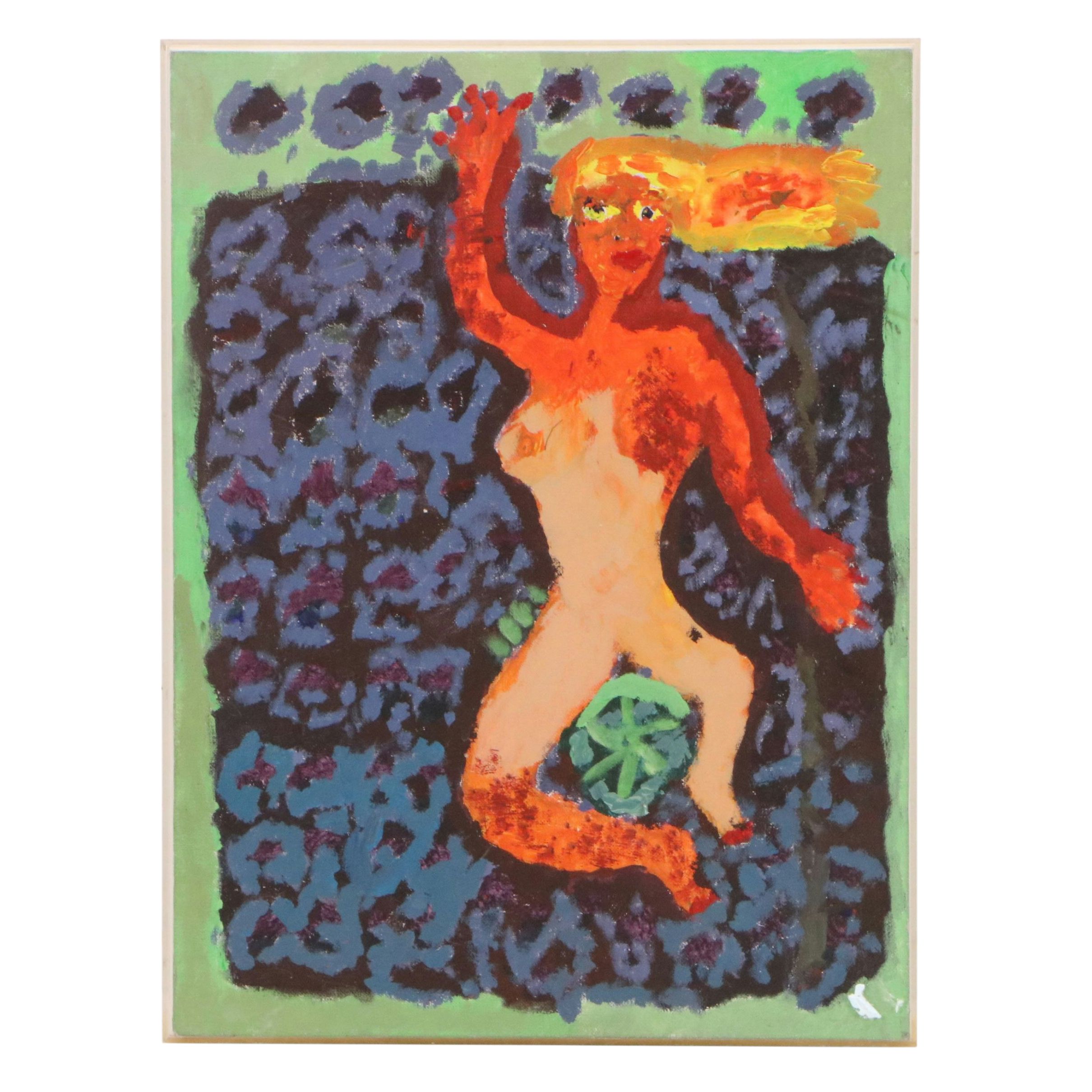 Willie Stokes Oil Painting "Nude With Yellow Hair," Late 20th Century