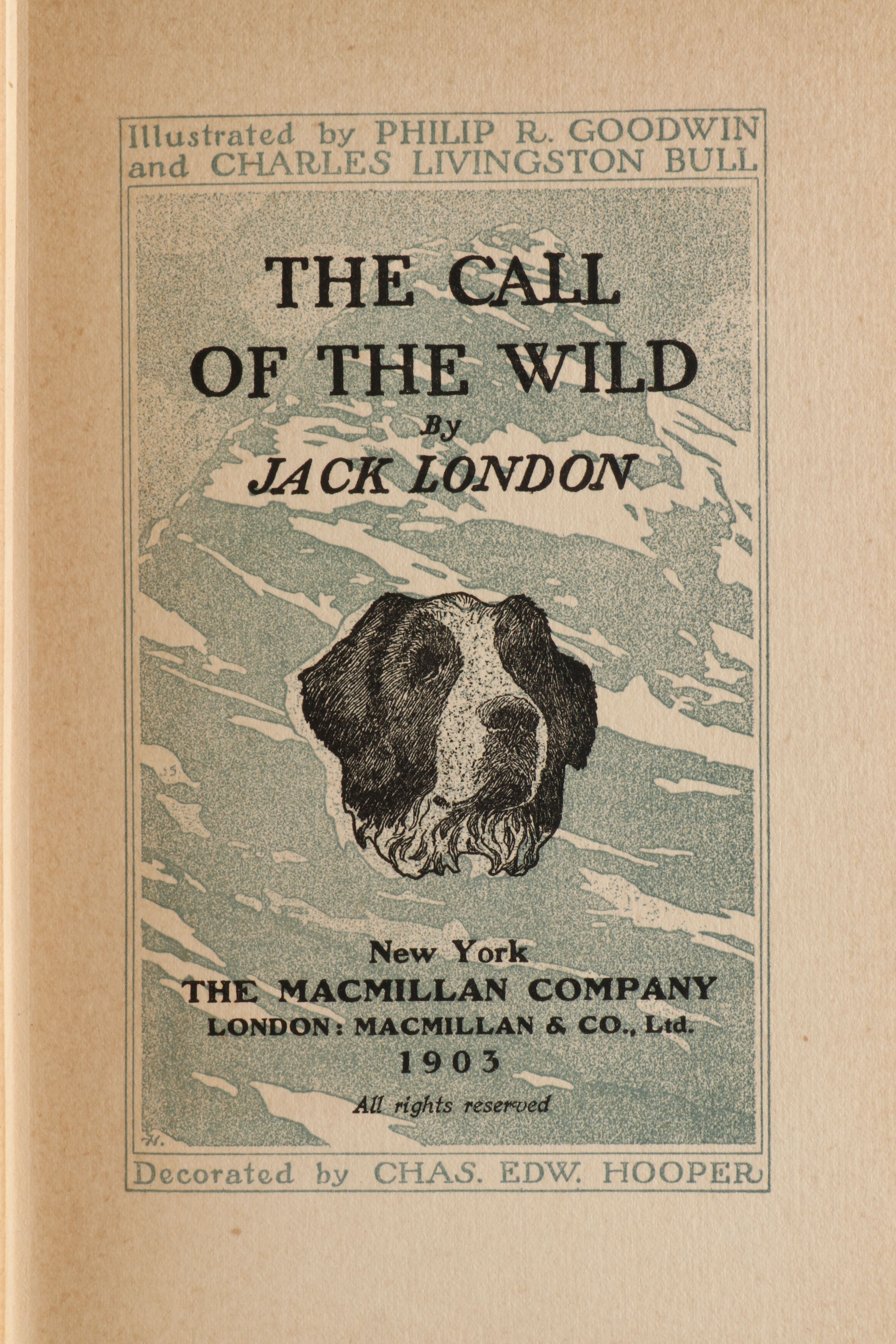 First Edition, First Printing "The Call of the Wild" by Jack London, 1903
