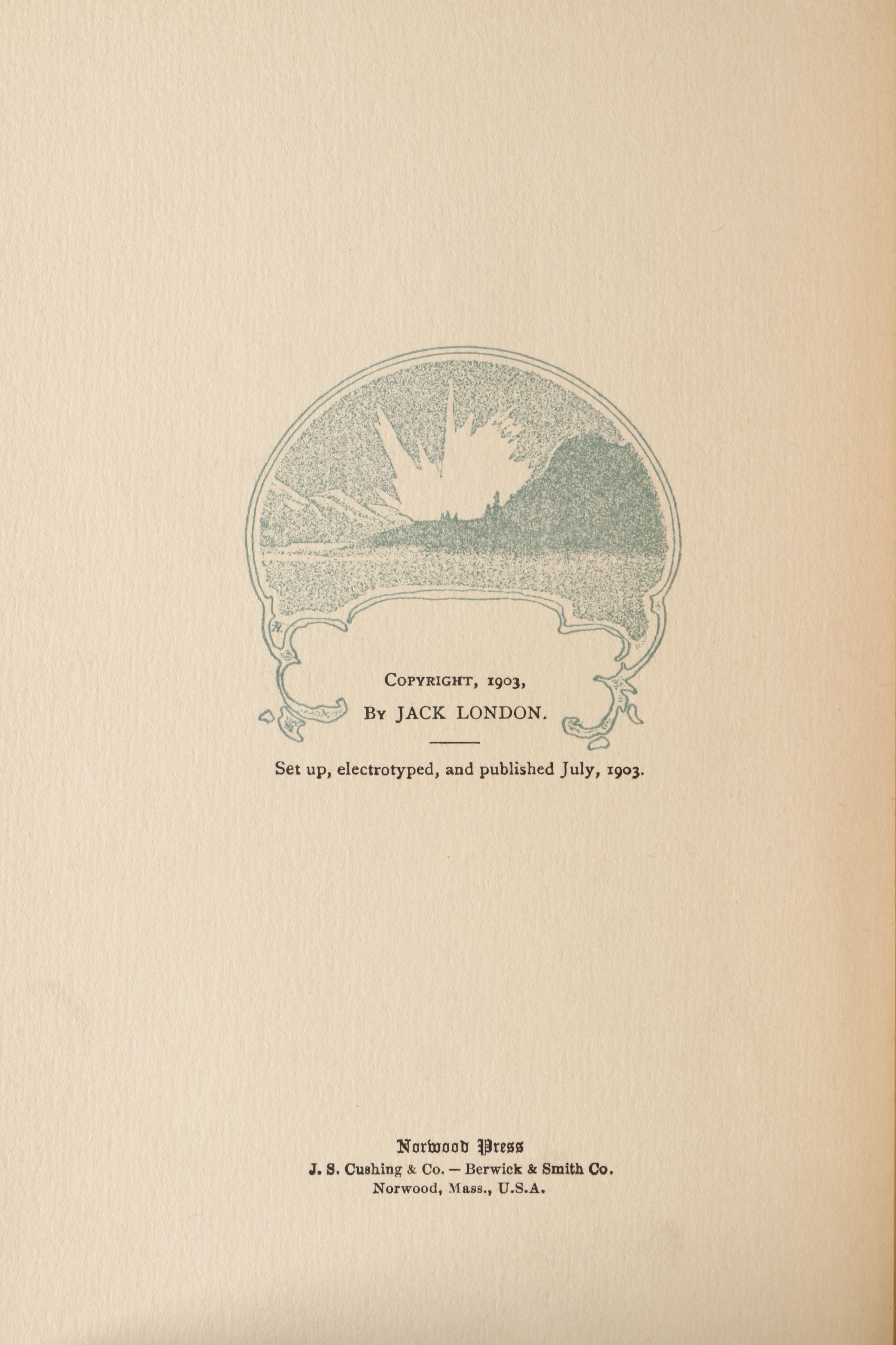 First Edition, First Printing "The Call of the Wild" by Jack London, 1903