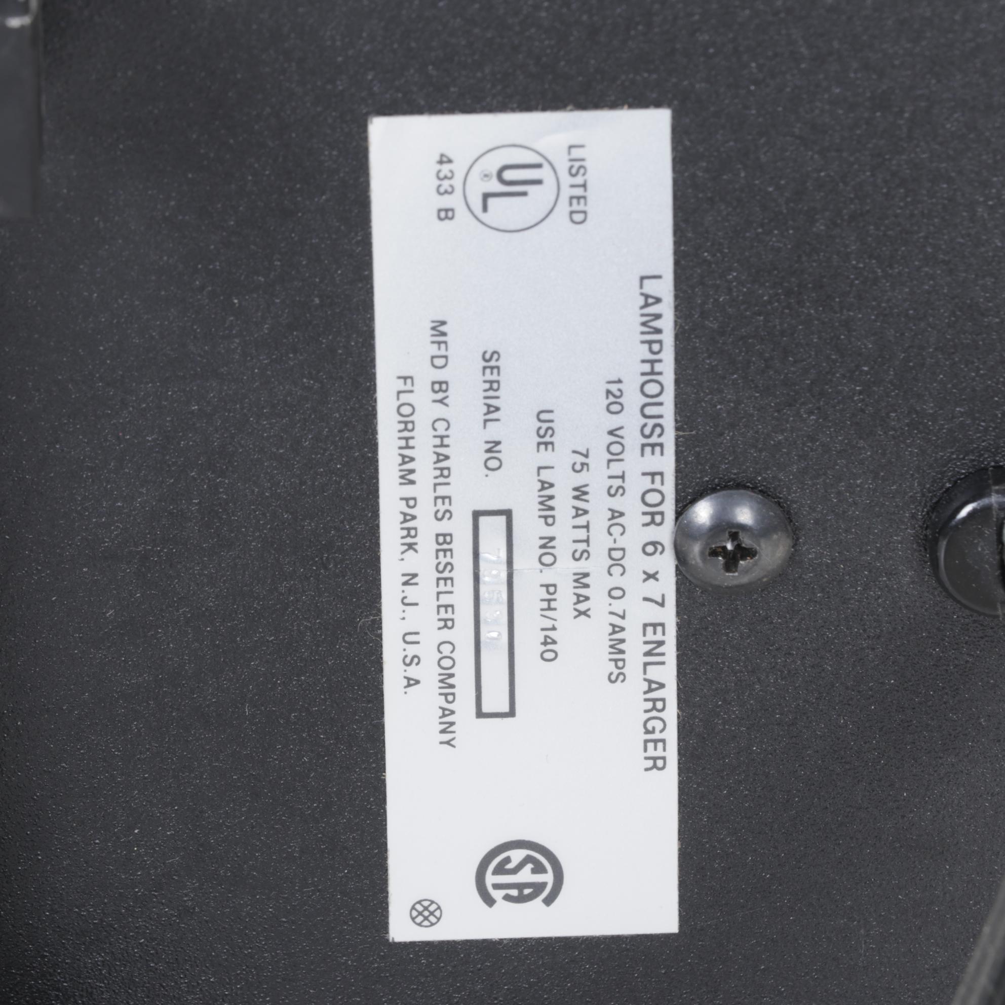 Beseler 67CS Lamphouse with Negative File Binder & More Enlarger Accessories