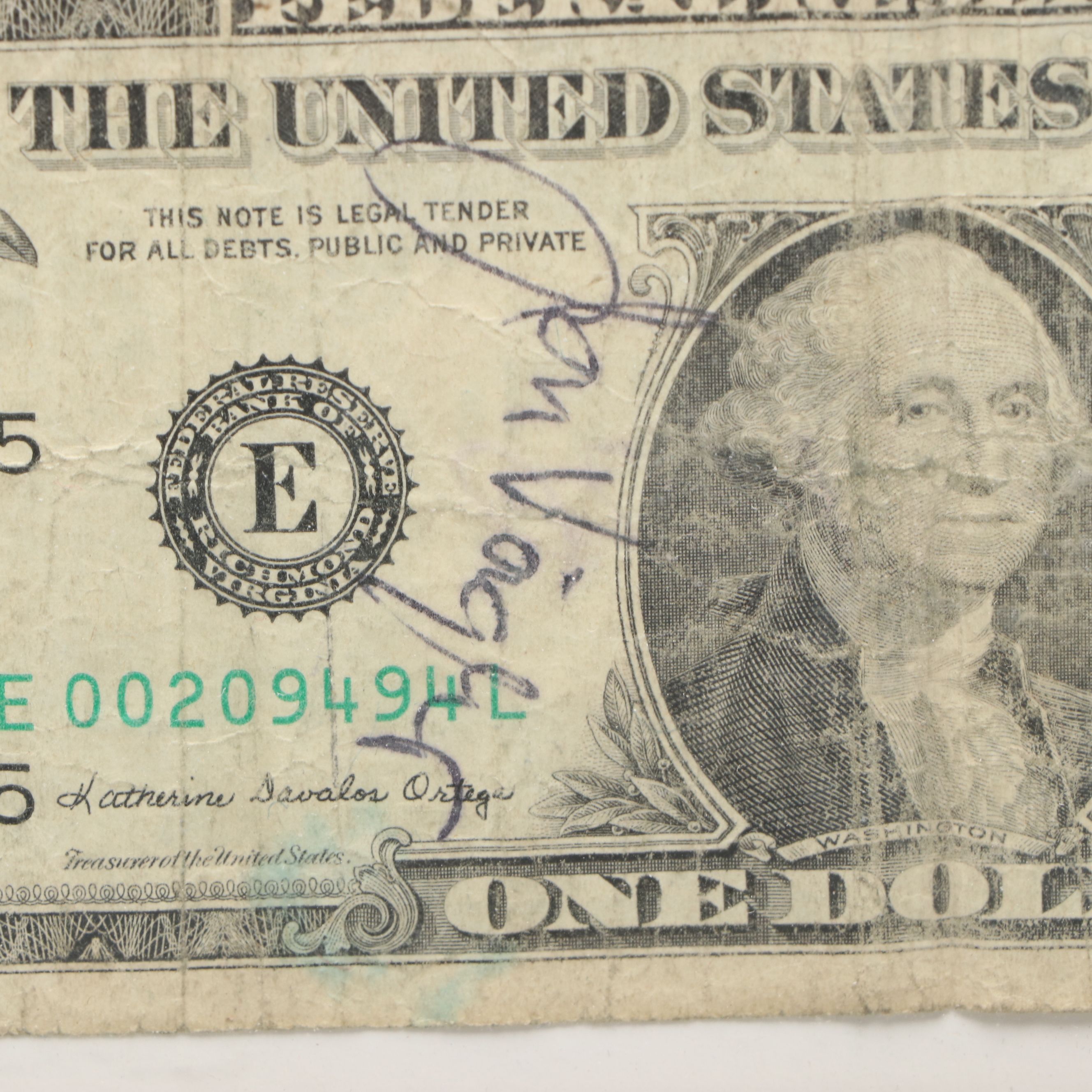 Freddie Prinze, Jon Voight and Gordon Jump Signed Portrait Prints and Dollar