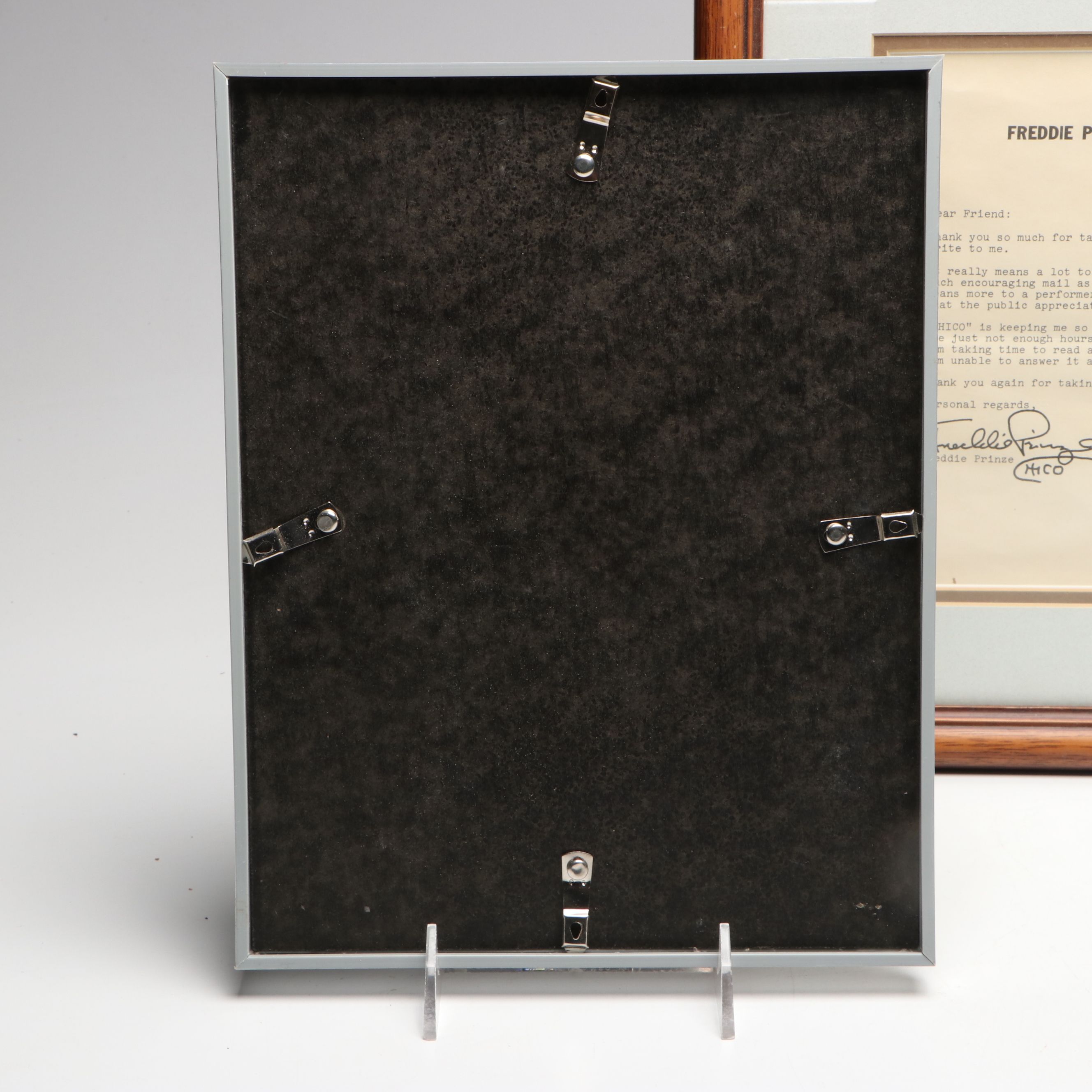 Freddie Prinze, Jon Voight and Gordon Jump Signed Portrait Prints and Dollar