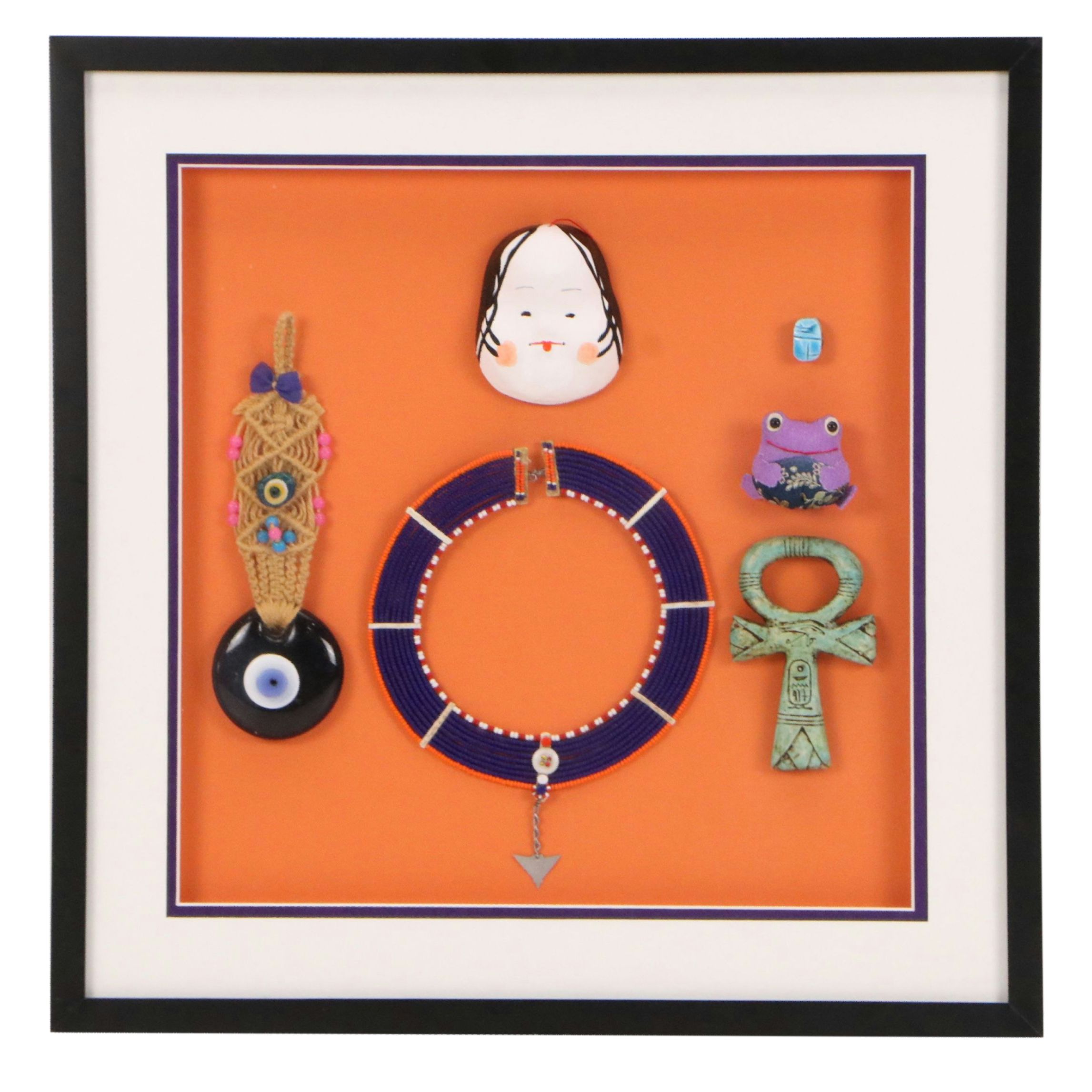 Cultural Amulets and Talismans Including Evil Eye, Maasai Collar, More