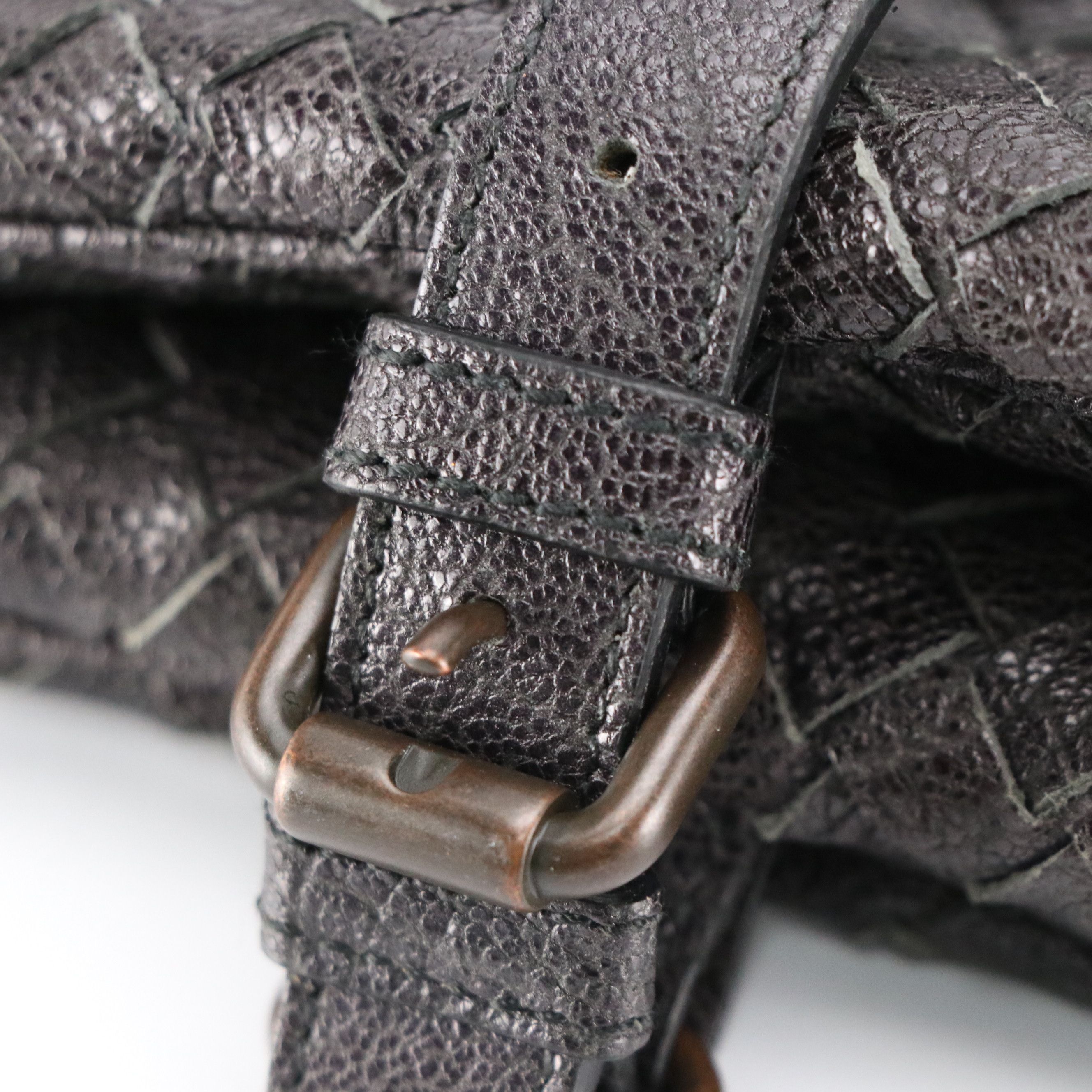 Bottega Veneta Matita East West Belly Bag in Intrecciato Woven Goatskin Leather
