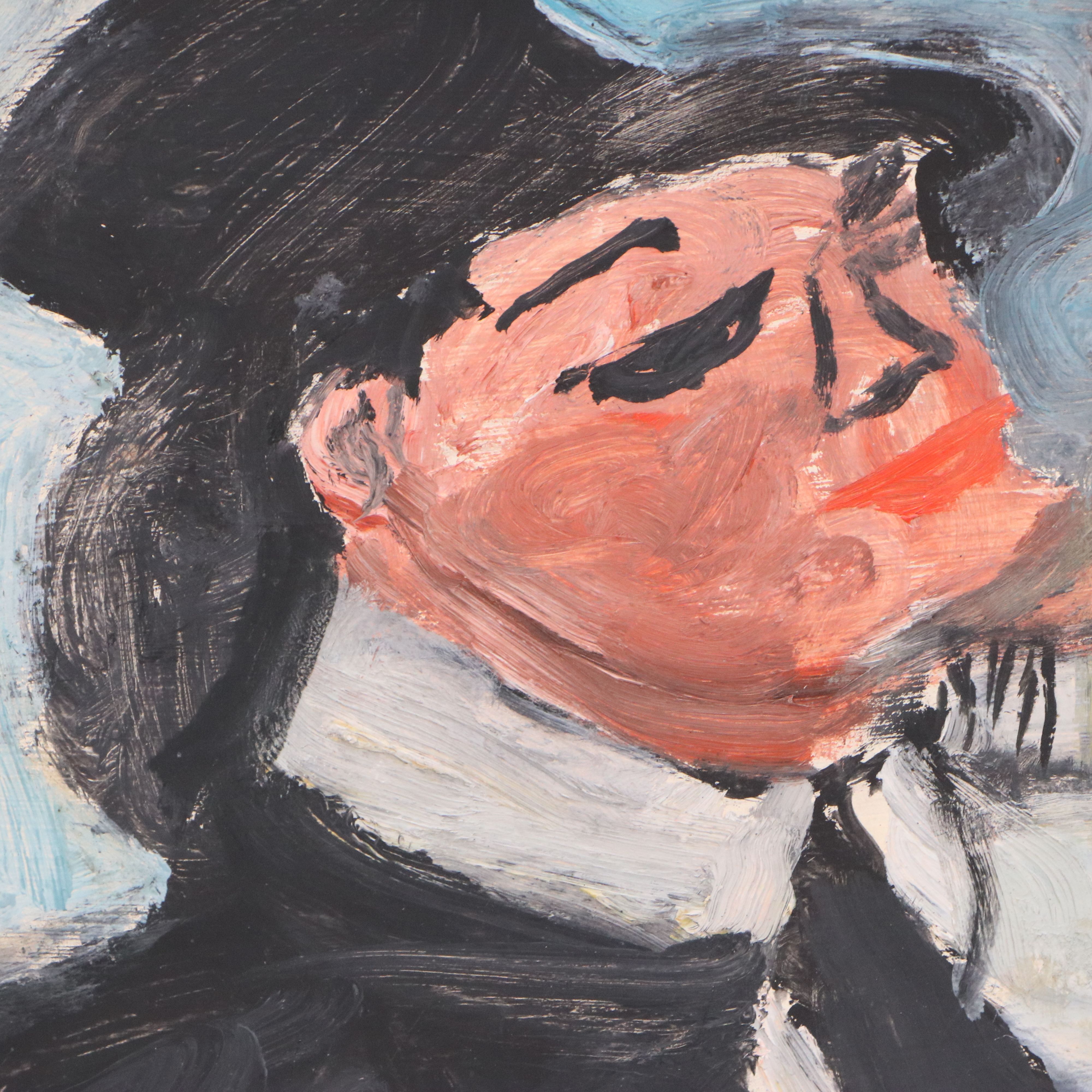 Justin McCarthy Oil Painting "Top Hats," 1964