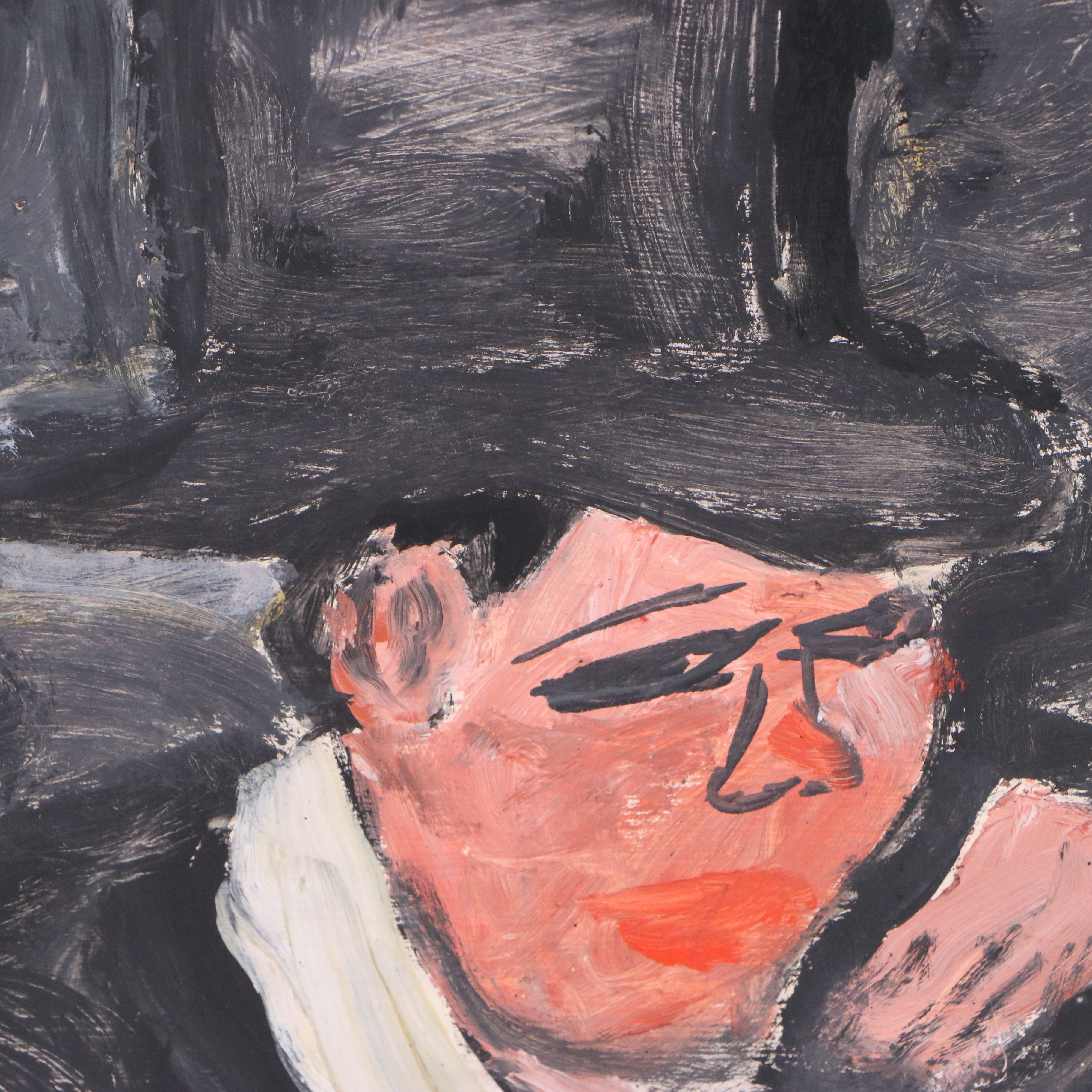 Justin McCarthy Oil Painting "Top Hats," 1964