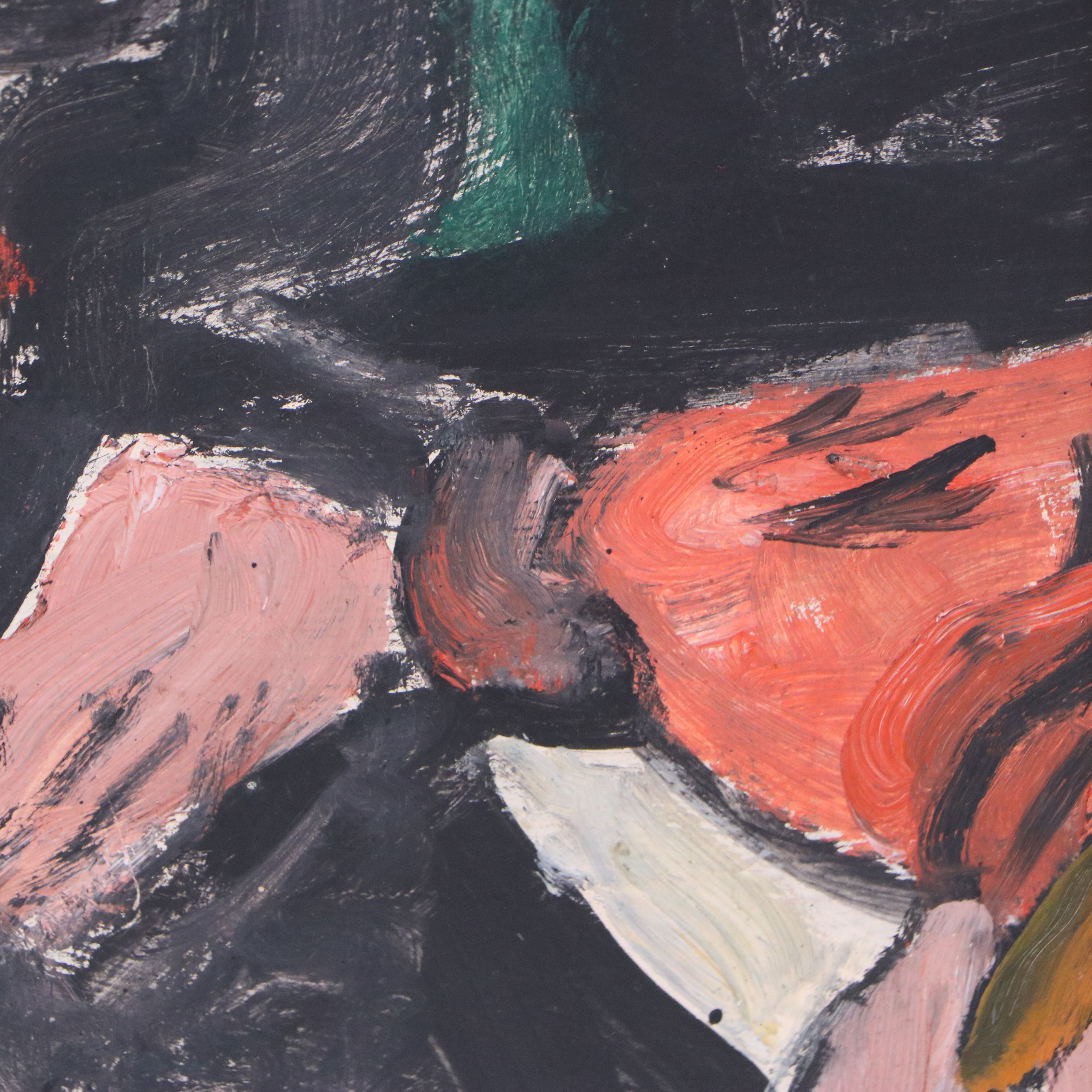 Justin McCarthy Oil Painting "Top Hats," 1964