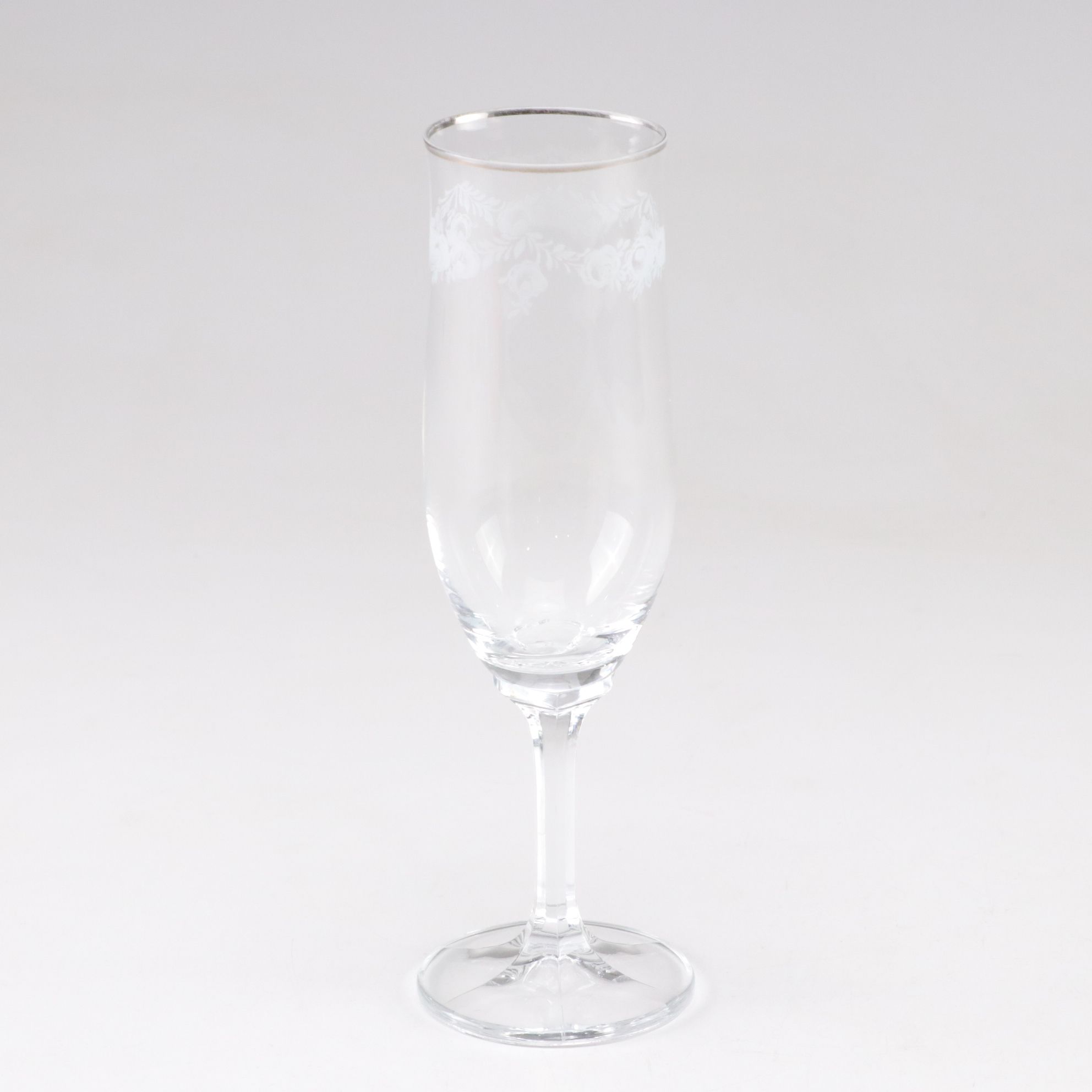 Wooden Wine Bottle Box with Metal Elephant Motif & Champagne Flutes and Cordials