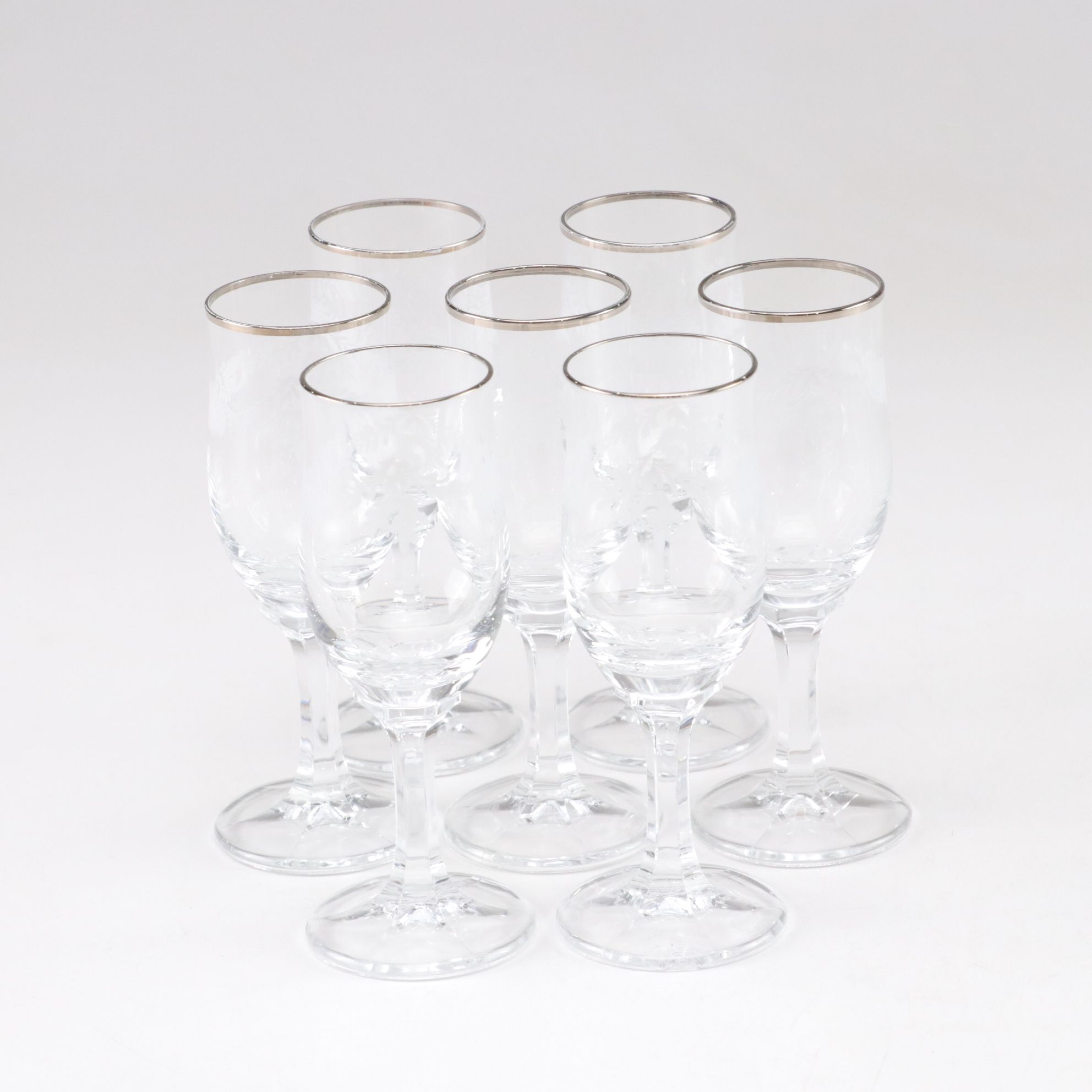 Wooden Wine Bottle Box with Metal Elephant Motif & Champagne Flutes and Cordials