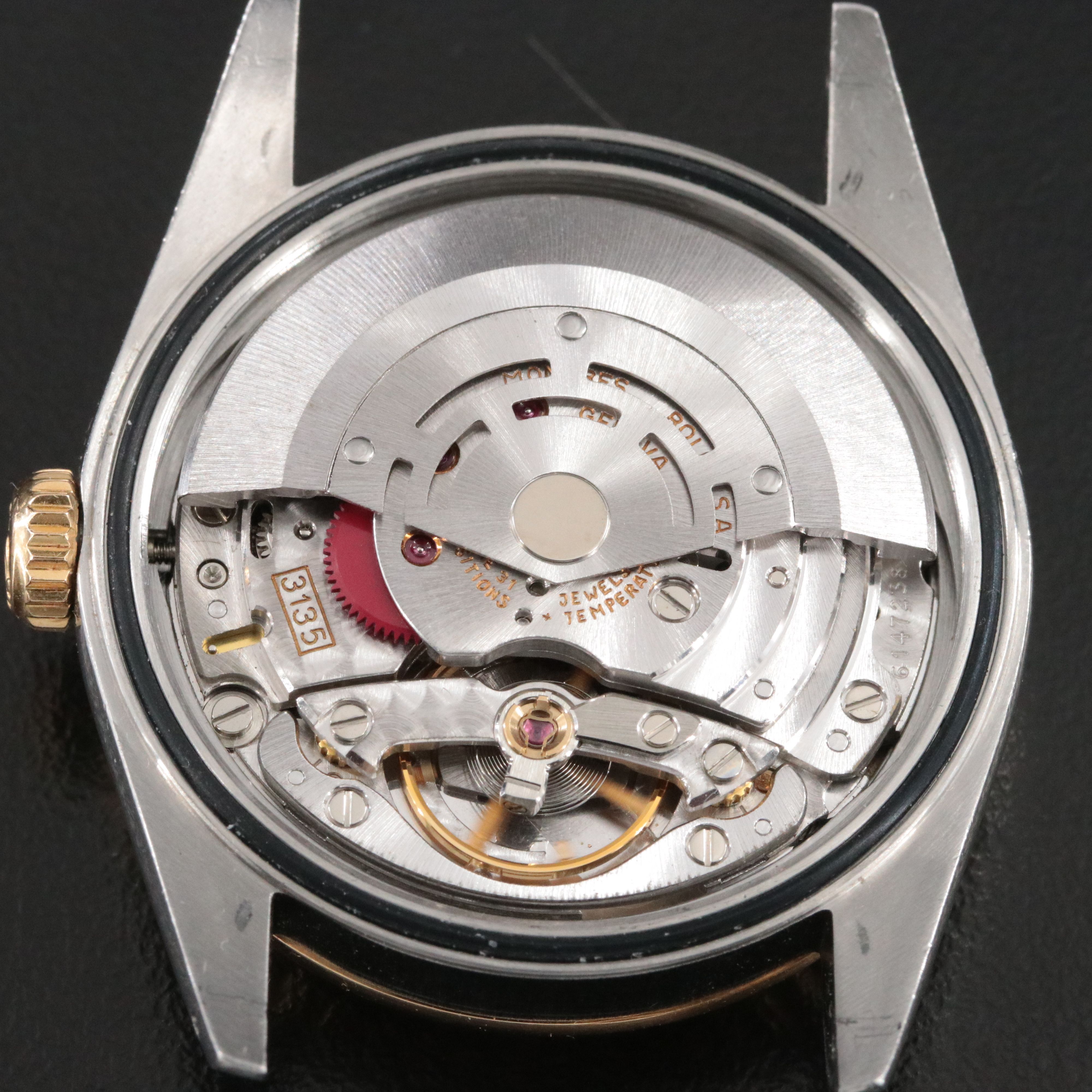 1991 Rolex Tapestry Dial Two Tone Datejust Model 16233 Watch