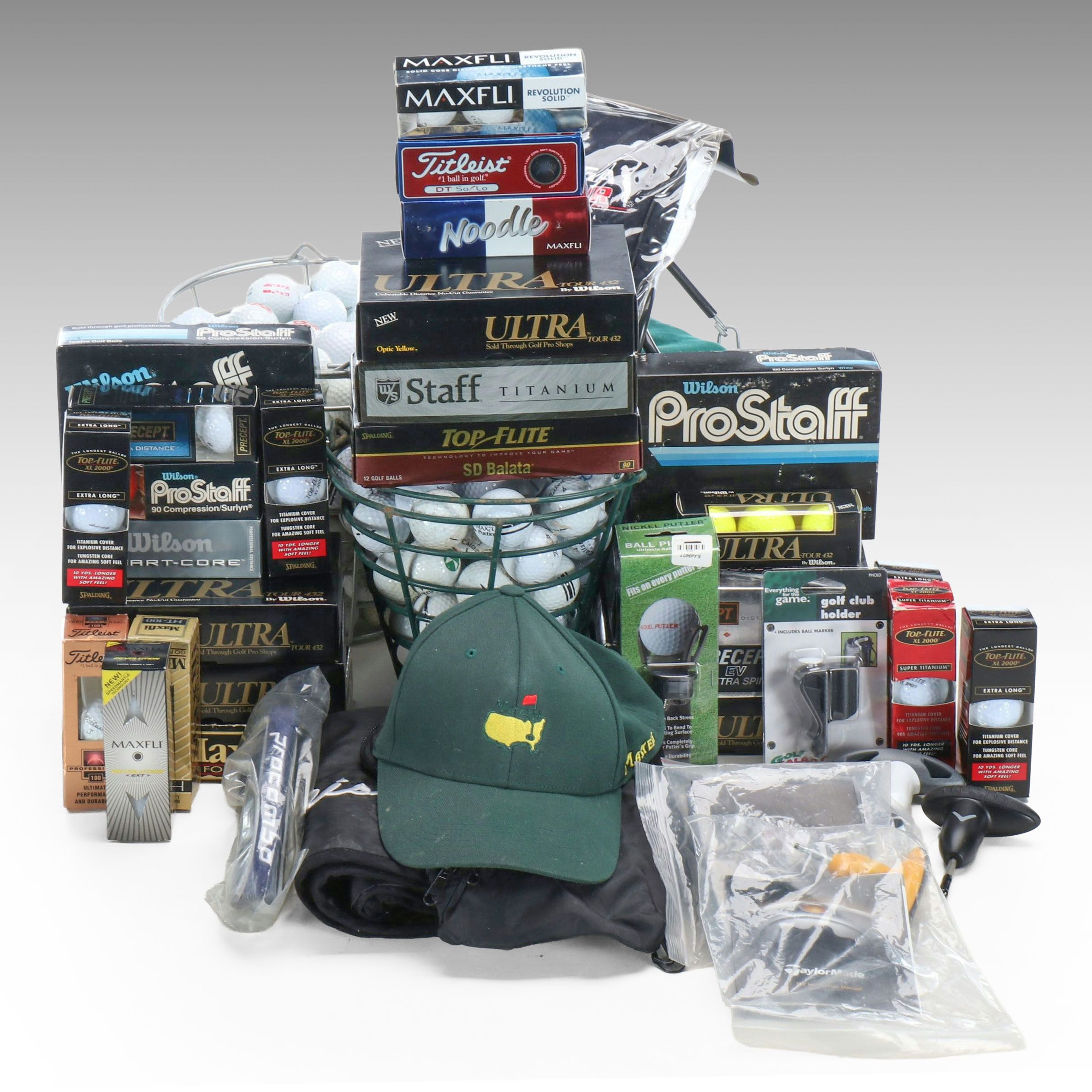 Golf Balls, Headcovers, Masters Hat, and Other Golf Equipment