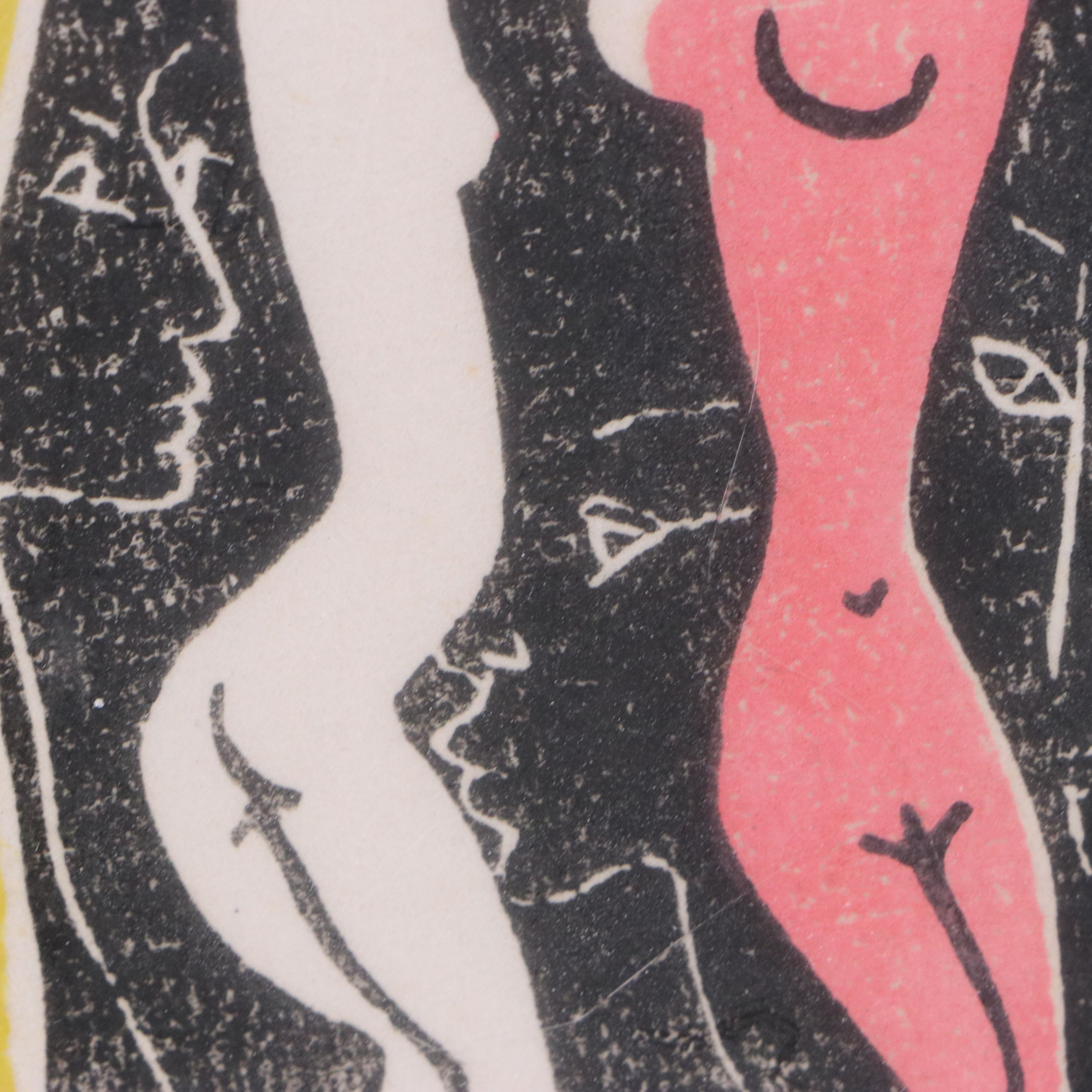 Elizabeth Monath Woodcut "Mini Intervals"