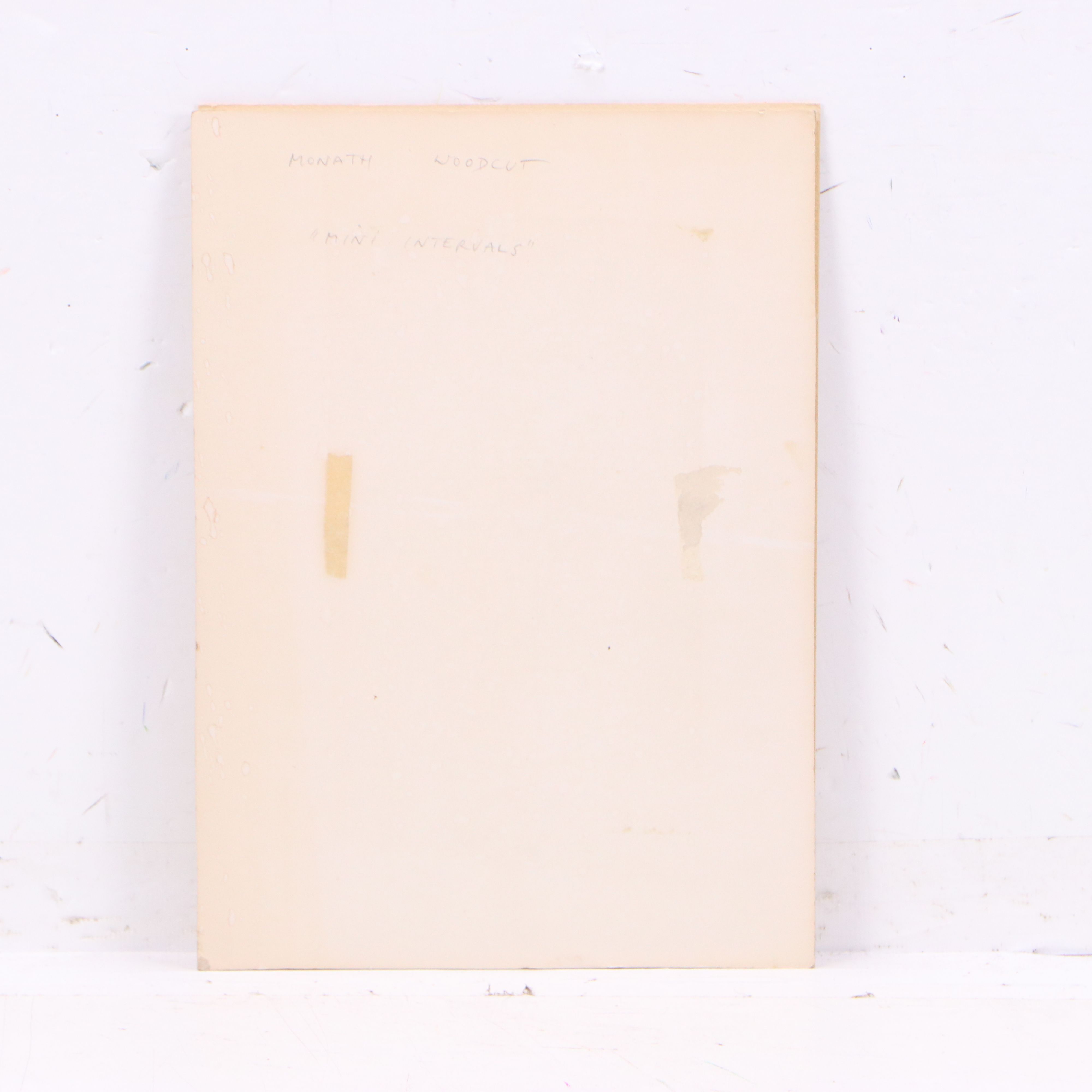 Elizabeth Monath Woodcut "Mini Intervals"