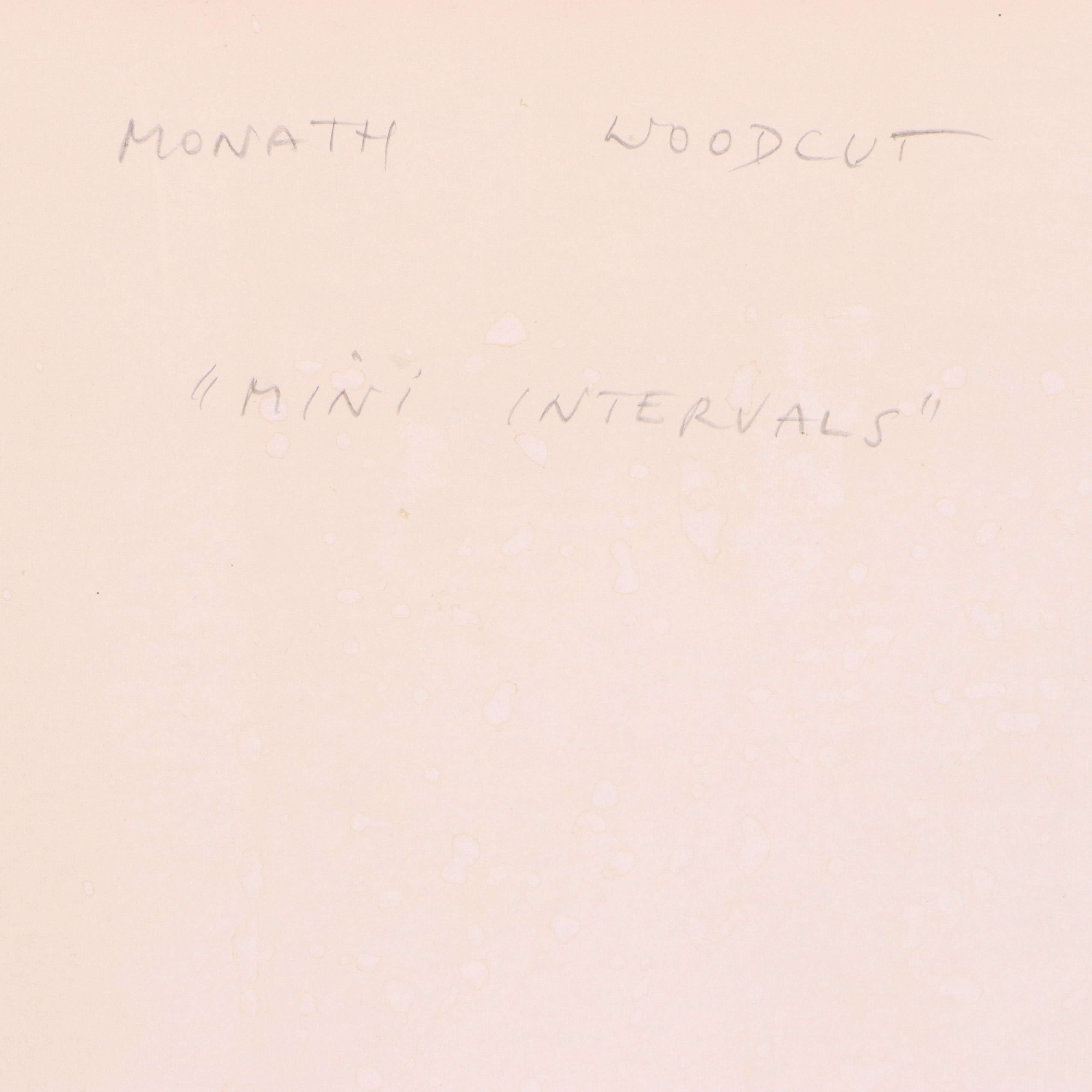 Elizabeth Monath Woodcut "Mini Intervals"
