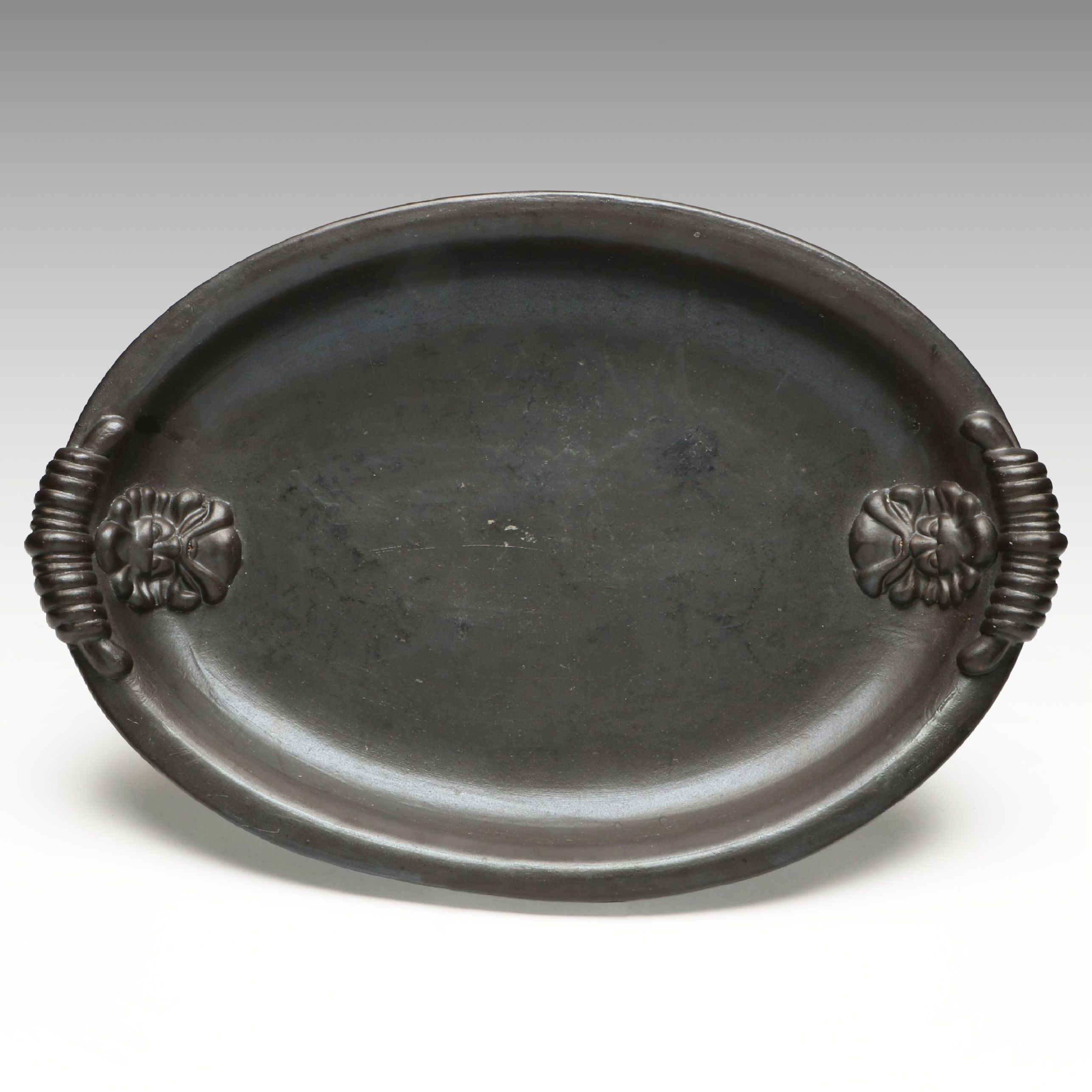 French Grand Tour Style Ceramic Handled Tray