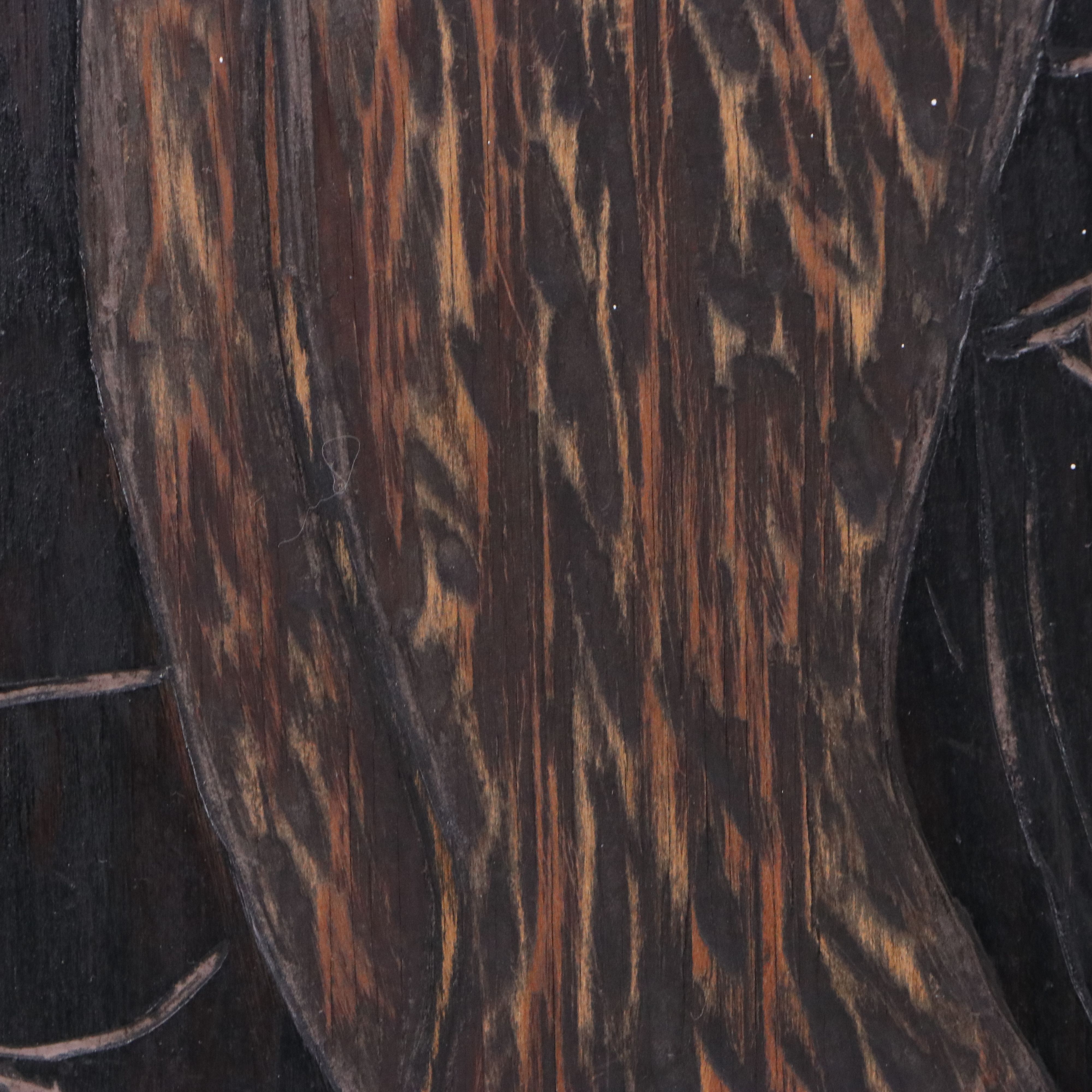 Elizabeth Monath Carved Wood Plaque "Intervals," Circa 1970