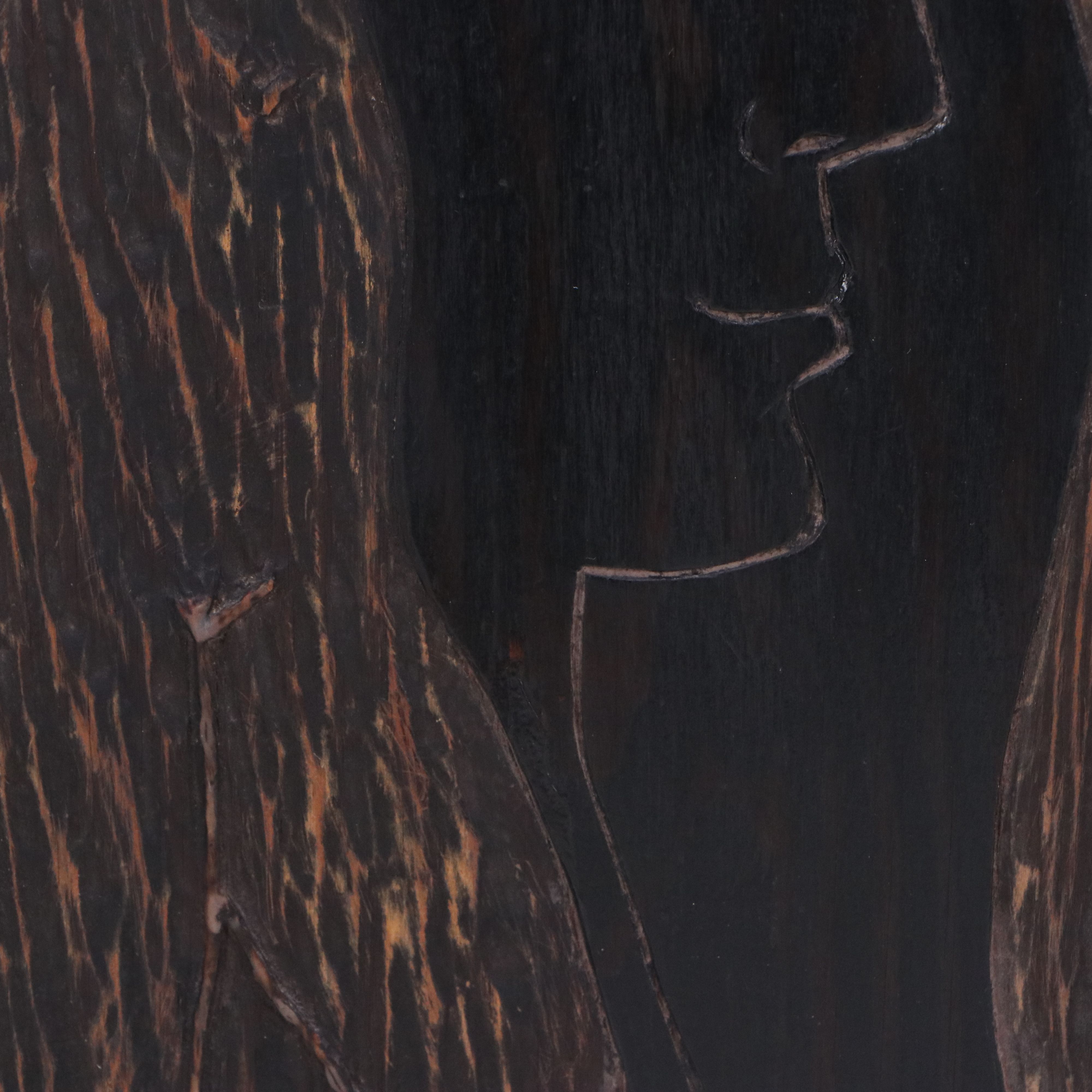 Elizabeth Monath Carved Wood Plaque "Intervals," Circa 1970