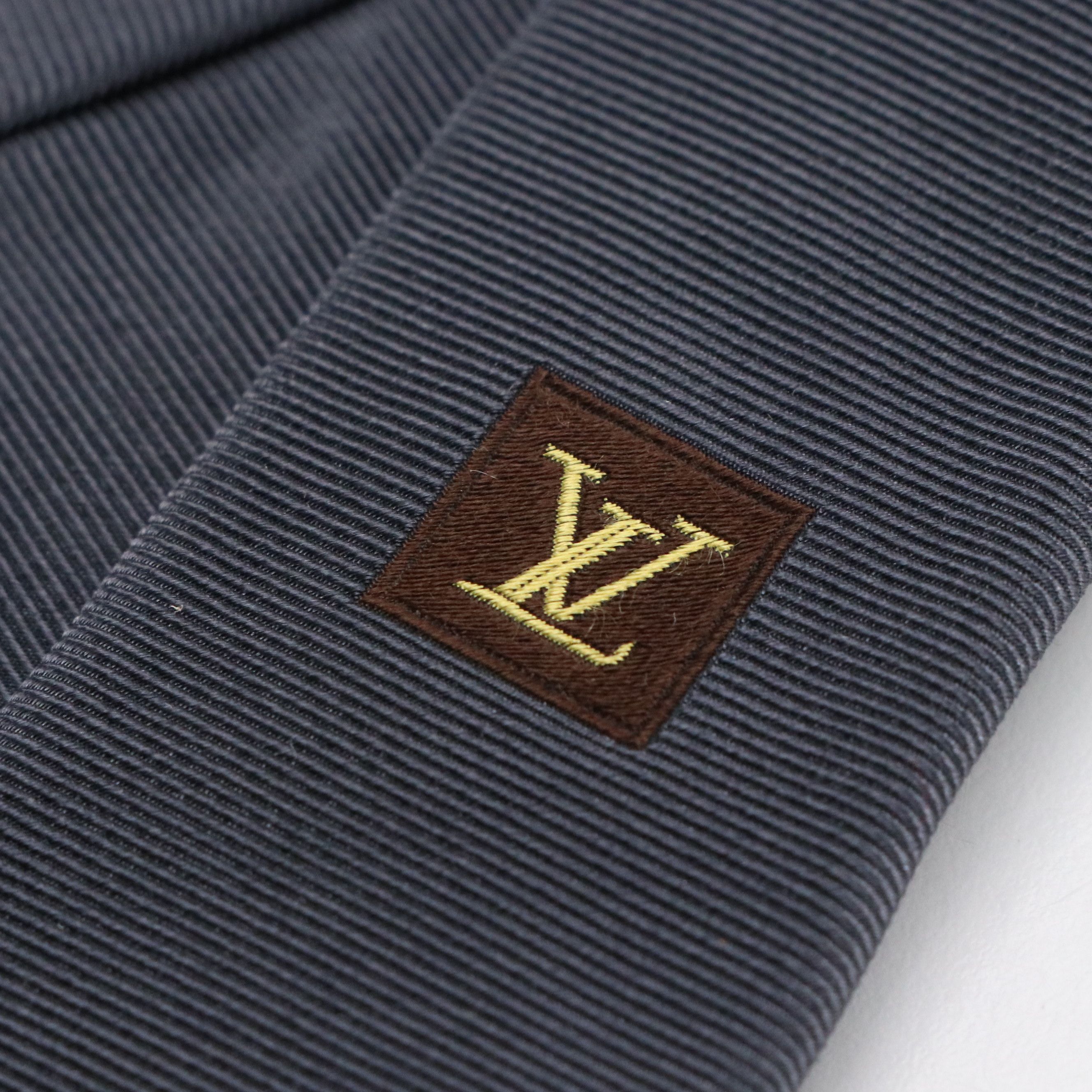 Louis Vuitton Steel Blue Silk Necktie