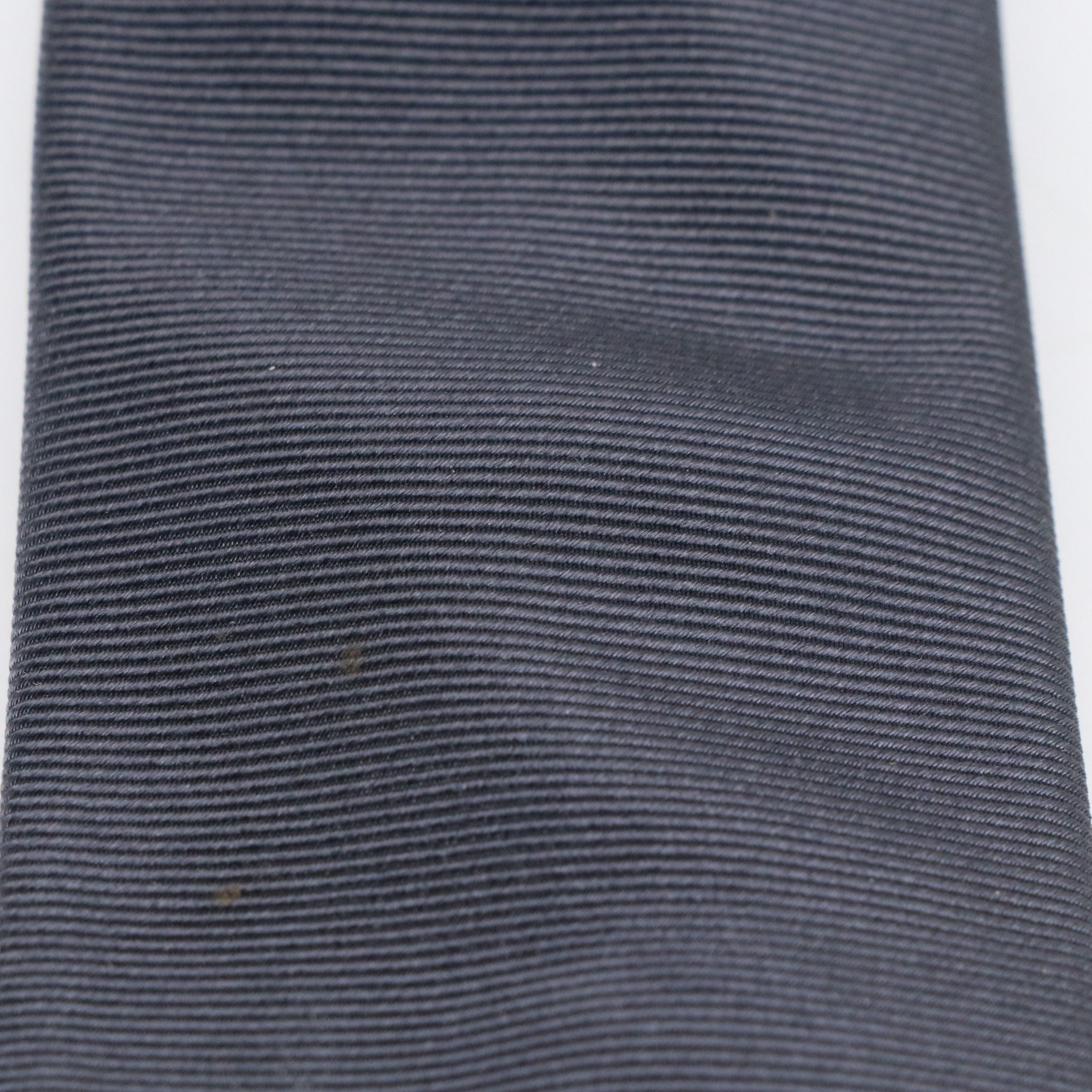 Louis Vuitton Steel Blue Silk Necktie