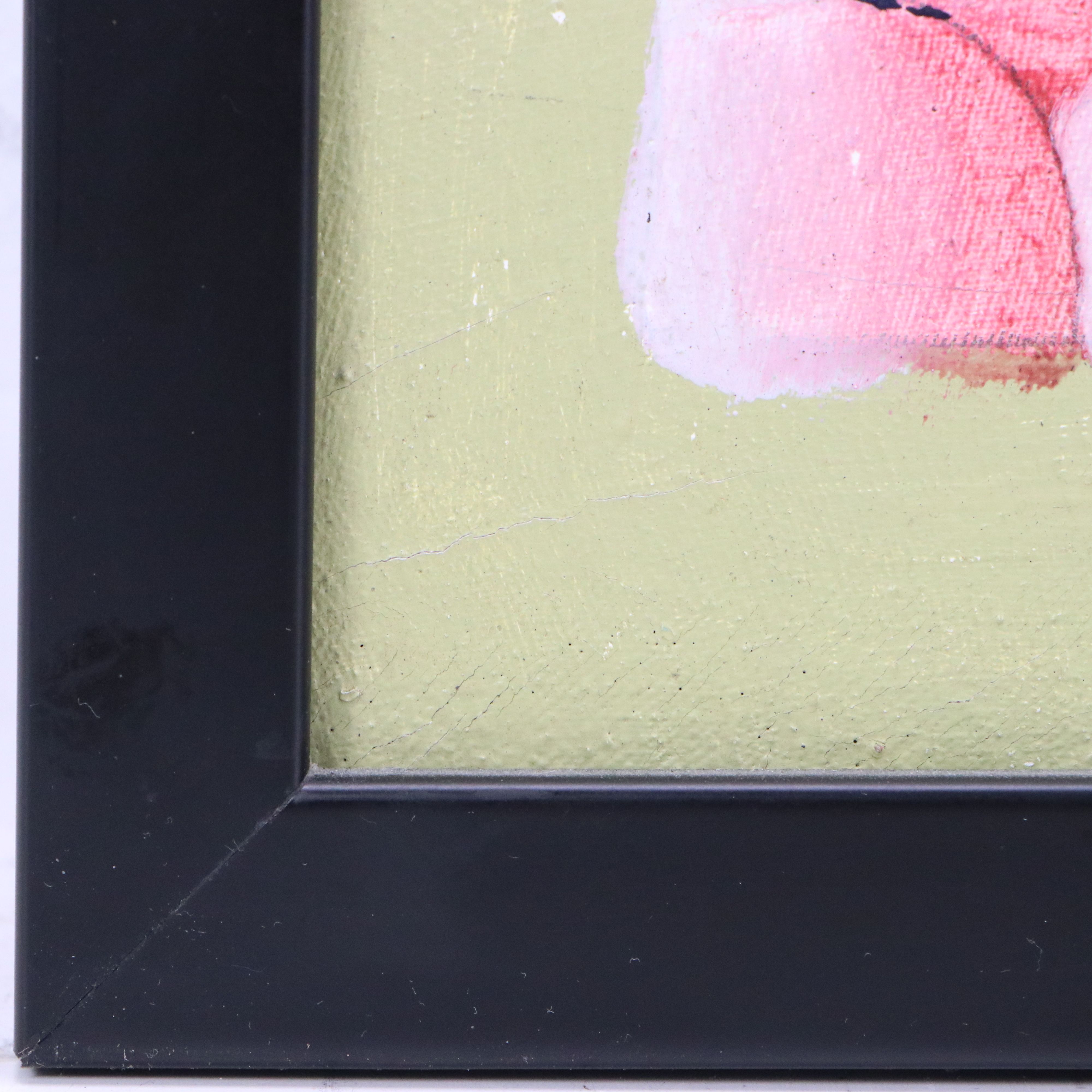 Louis Juste Haitian Oil Painting of Market Scene