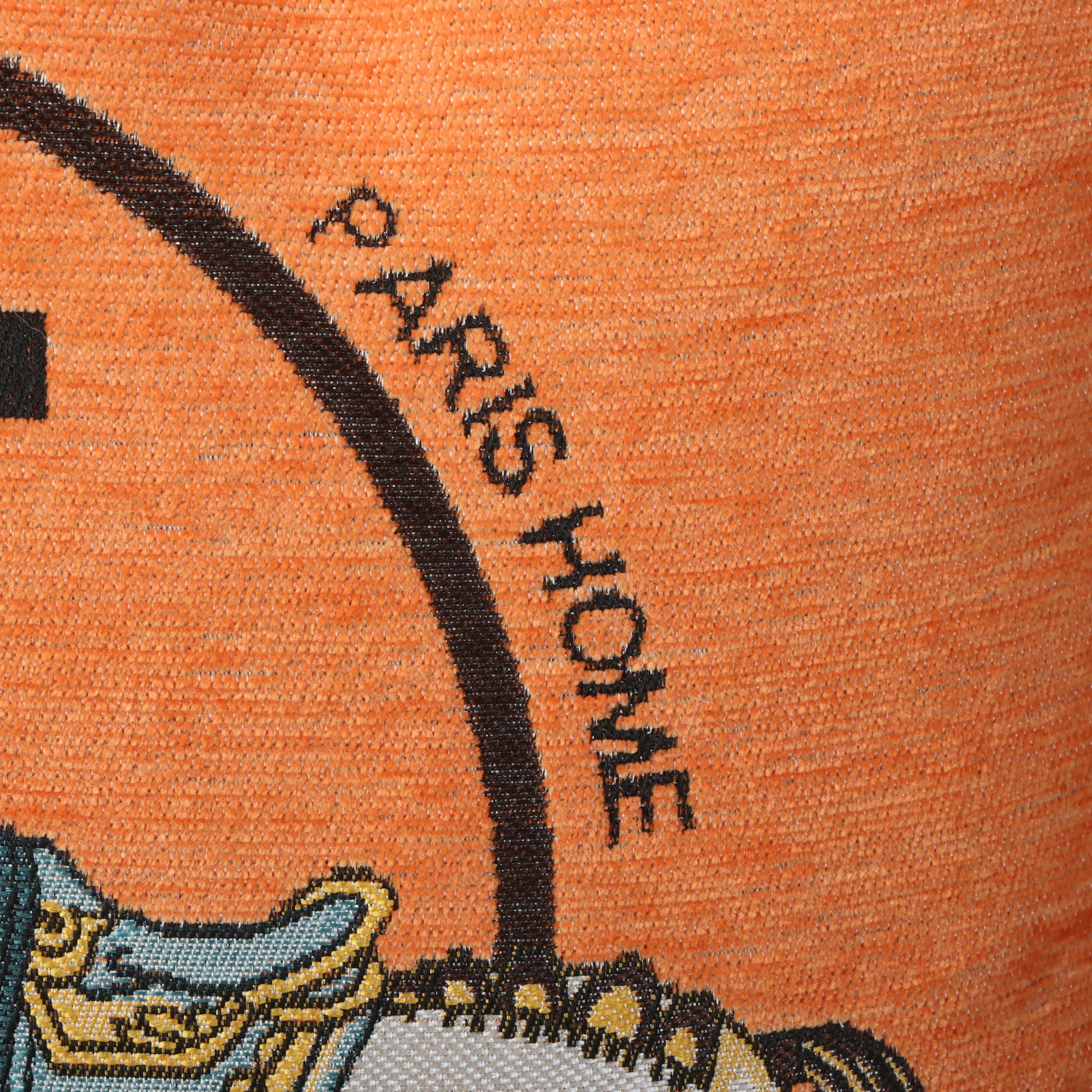 Croker Horse Orange Accent Pillow with Other Textured Throw Pillows