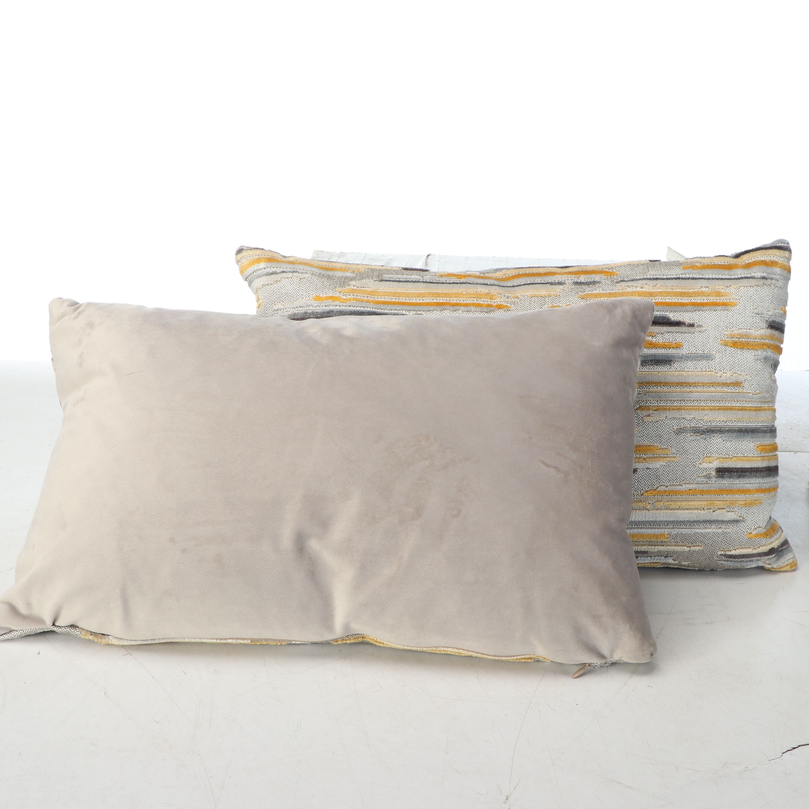 Croker Horse Orange Accent Pillow with Other Textured Throw Pillows