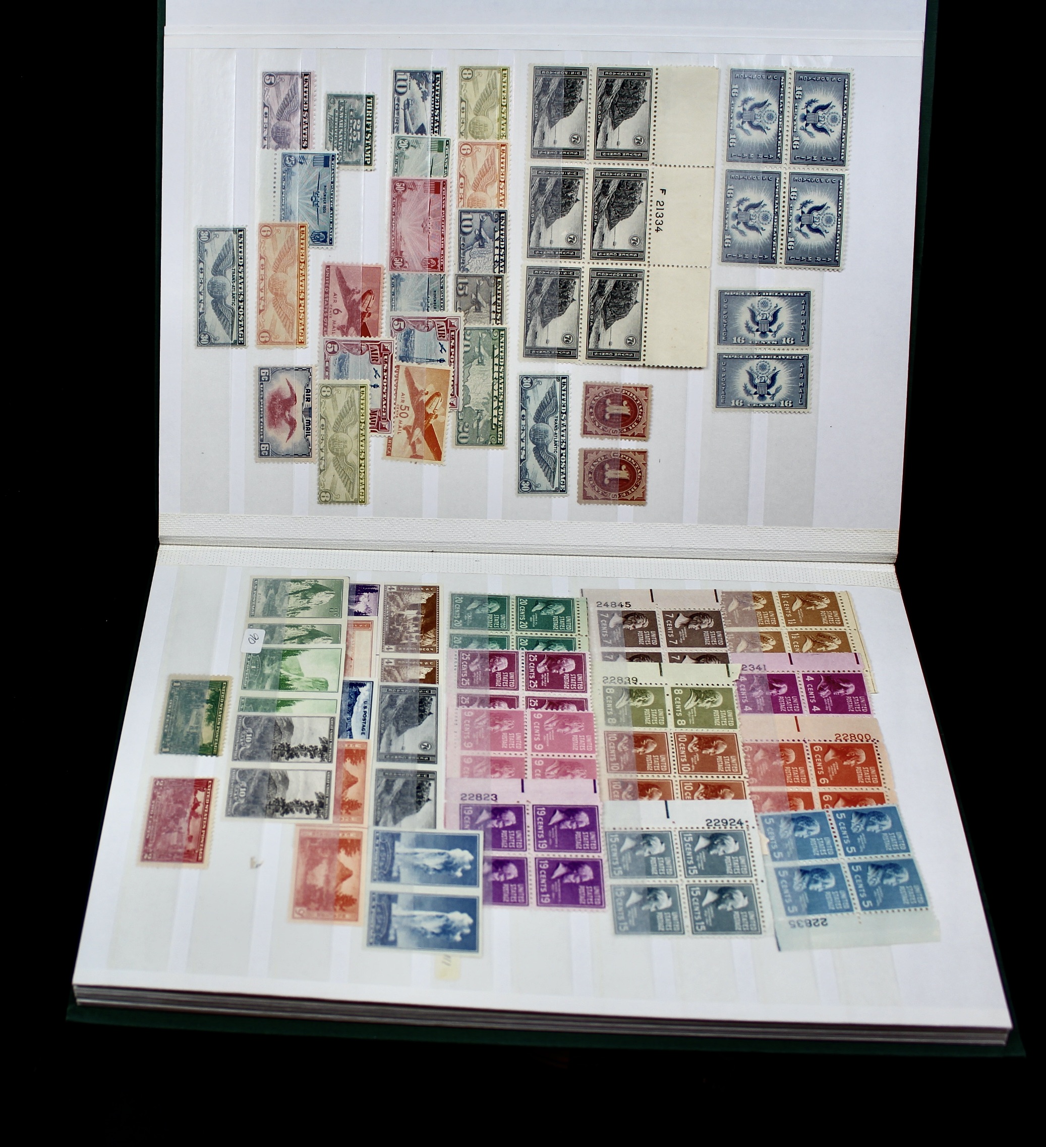 Mint and Used Earlier U.S. Collection of Postage Stamps