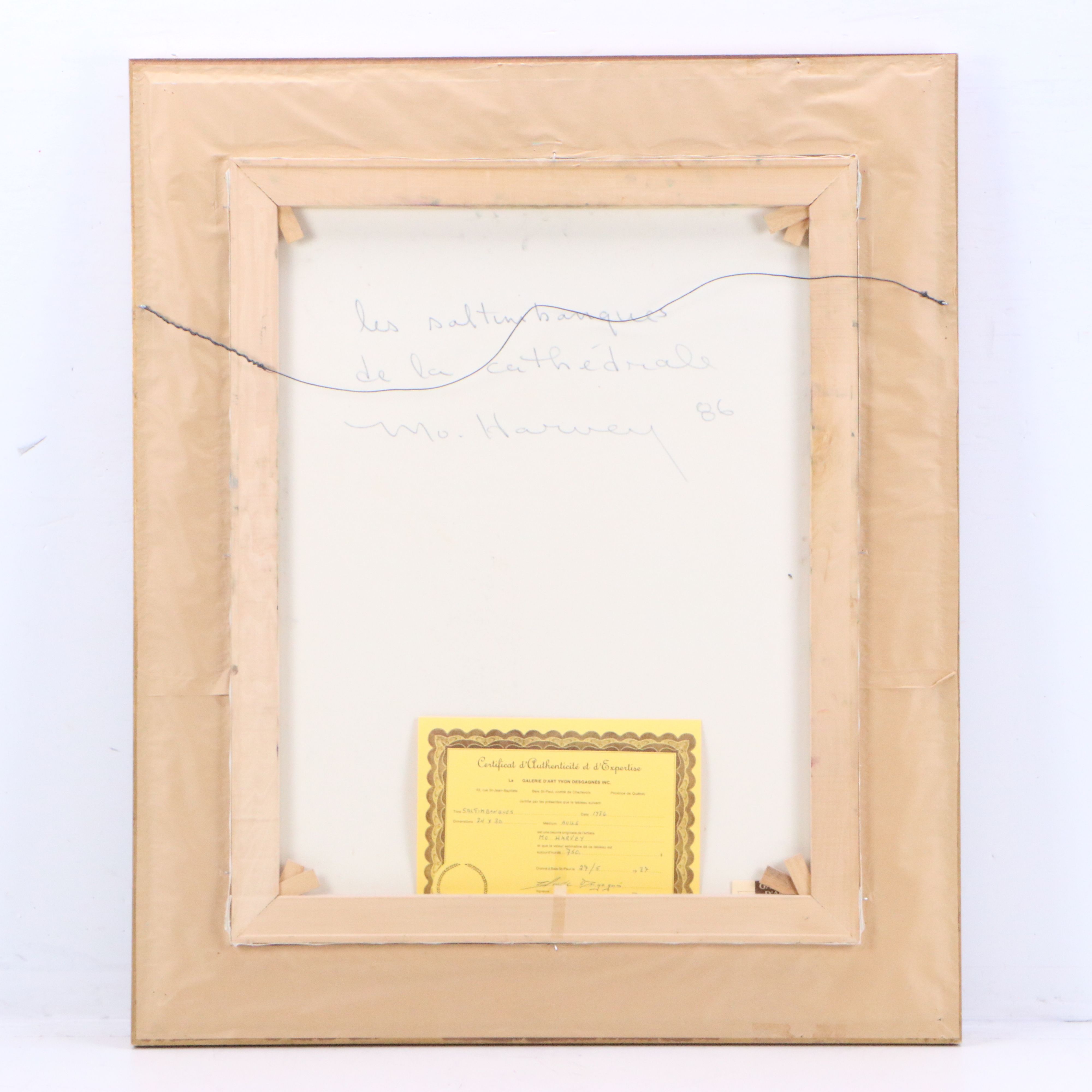 Monique Harvey Oil Painting "Les Saltimbanques de la Cathédrale," 1986