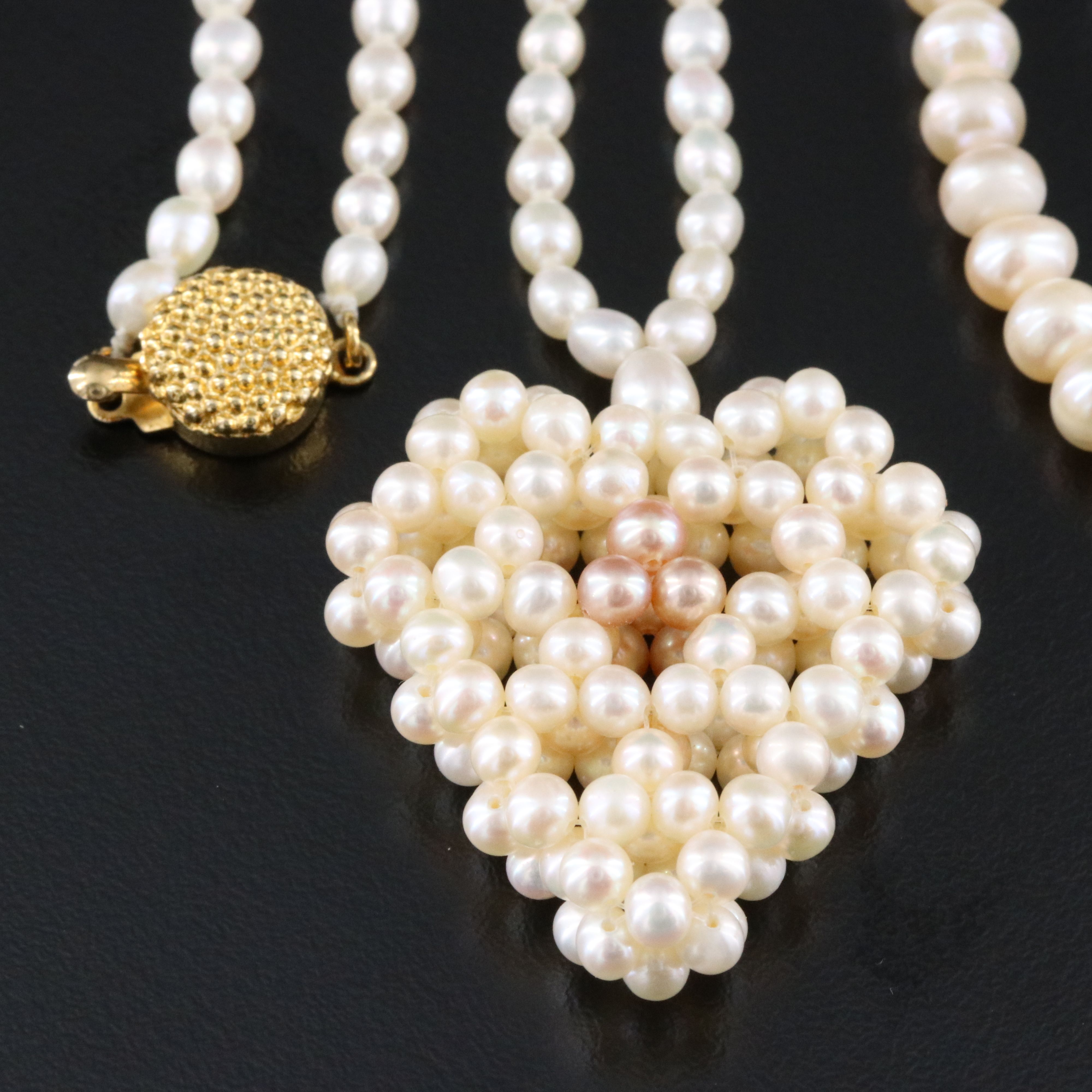 Pearl, Faux Pearl and Rhinestone Necklaces, Earrings, and Hair Clips