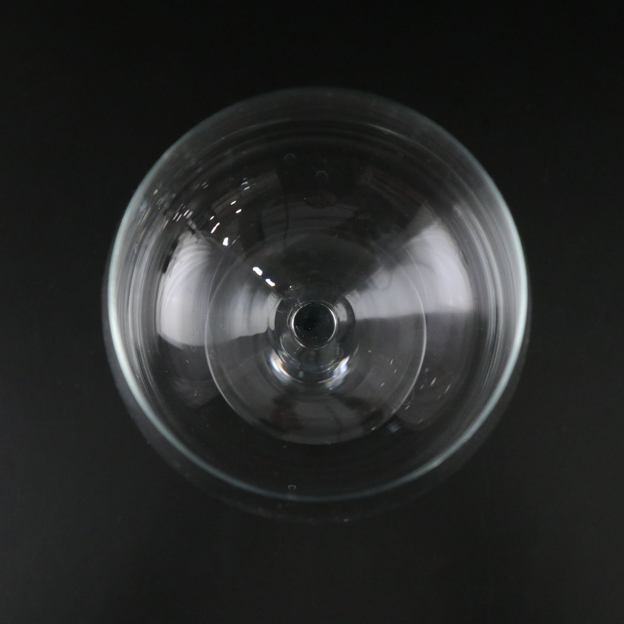 Kromex Aluminum Ice Bucket with Lucite Handle and Tall White Wine Glasses