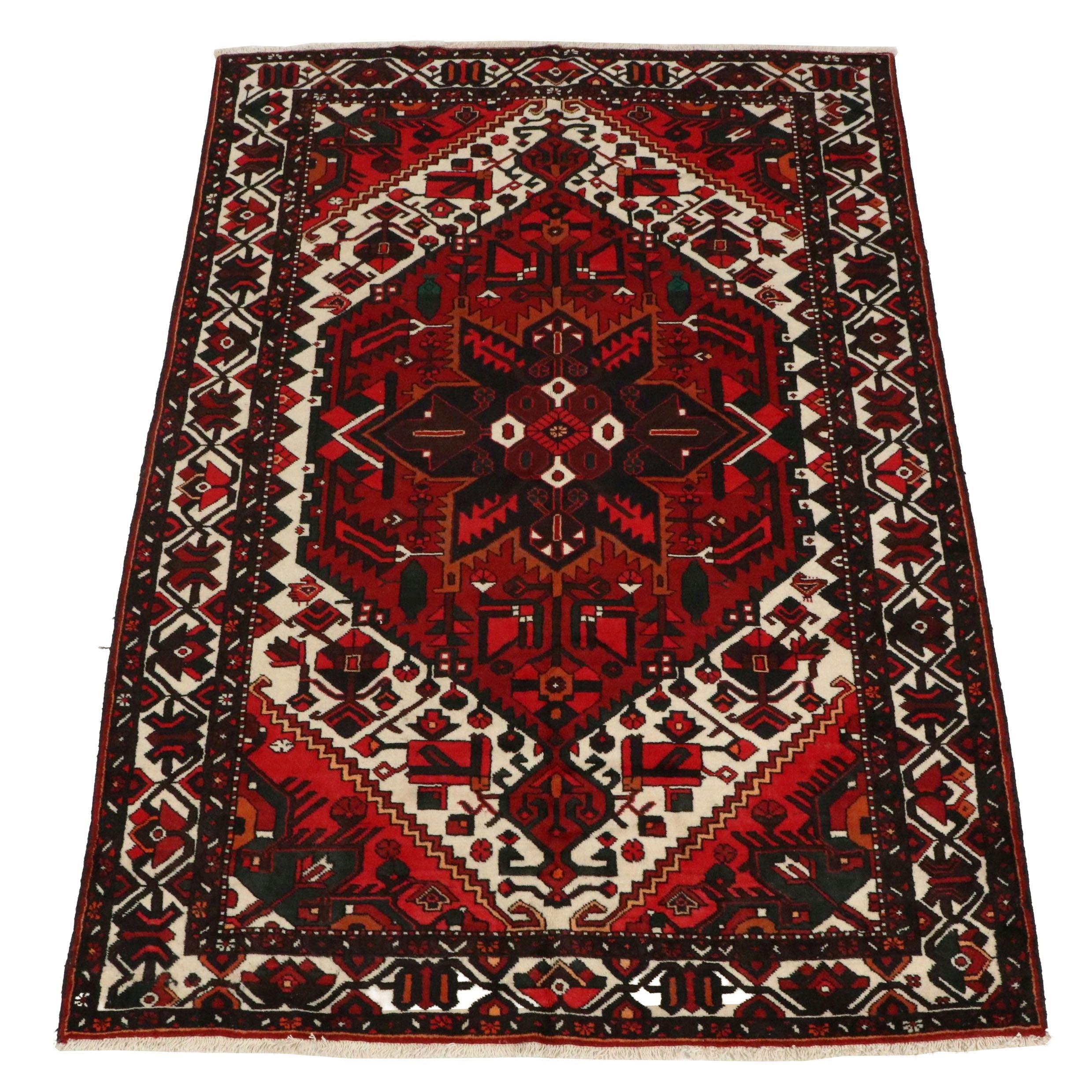 7'2 x 10'5 Hand-Knotted Persian Heriz Area Rug
