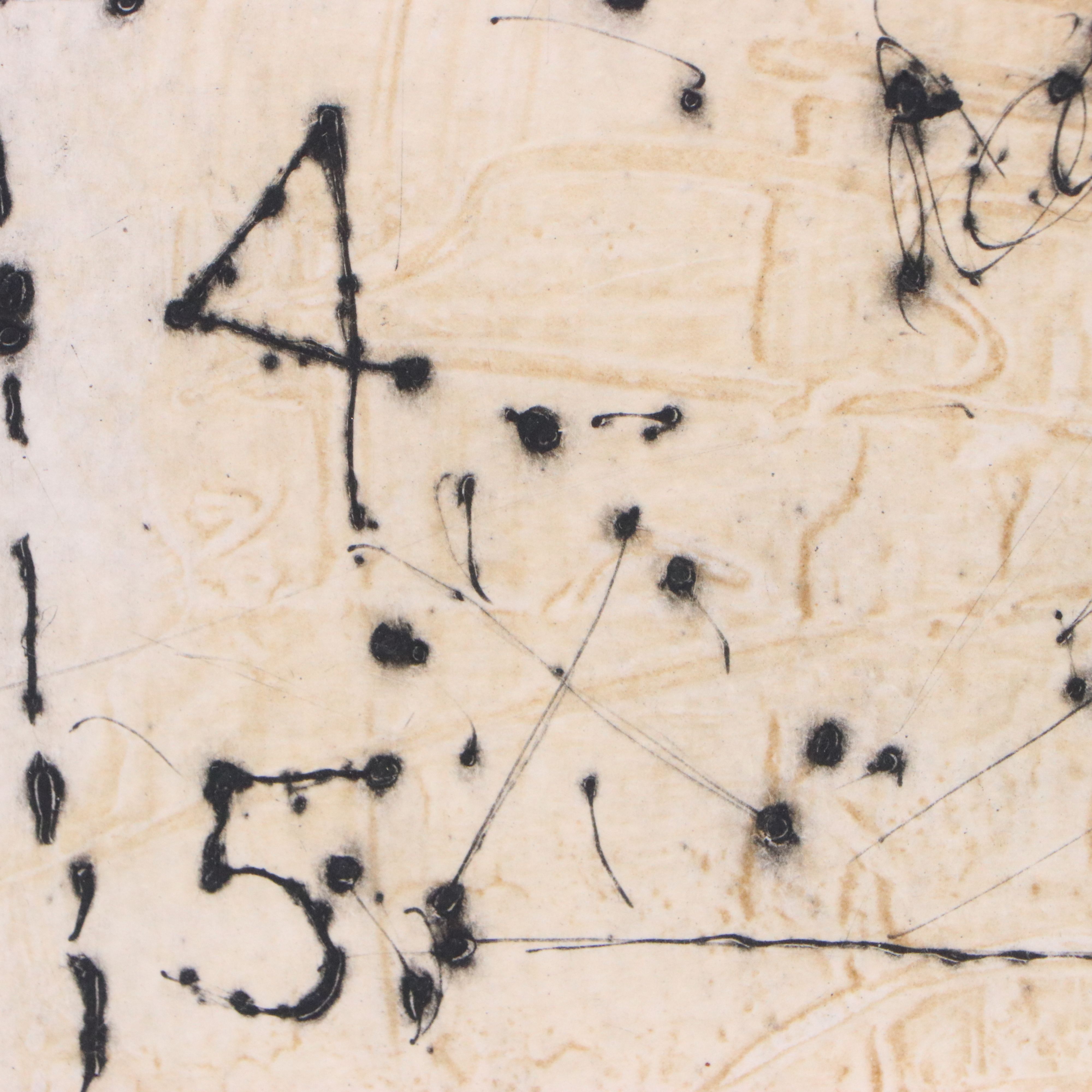 James Coignard Mixed Method Print "Nomenclature autour d'une tête"