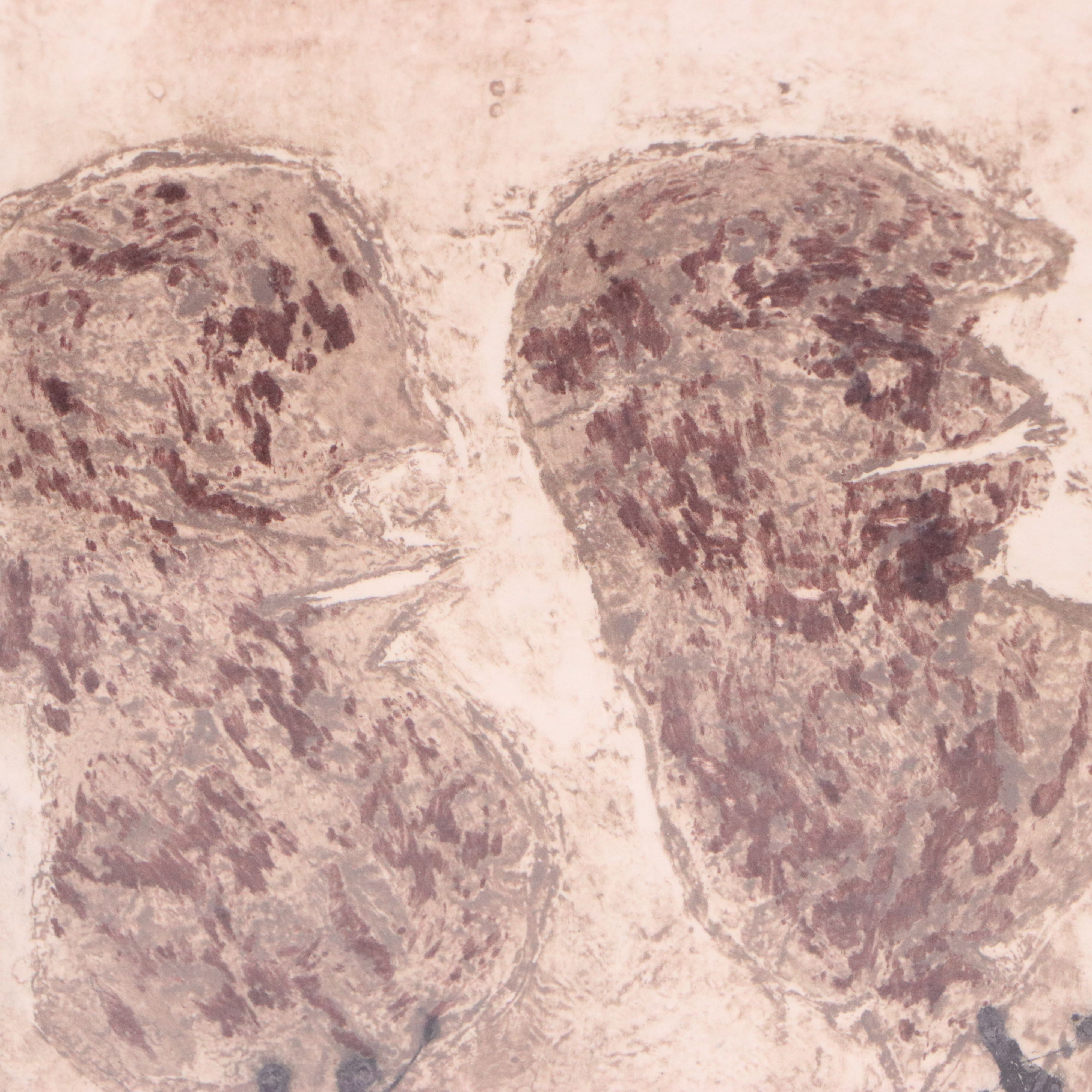 James Coignard Mixed Method Print "Nomenclature autour d'une tête"