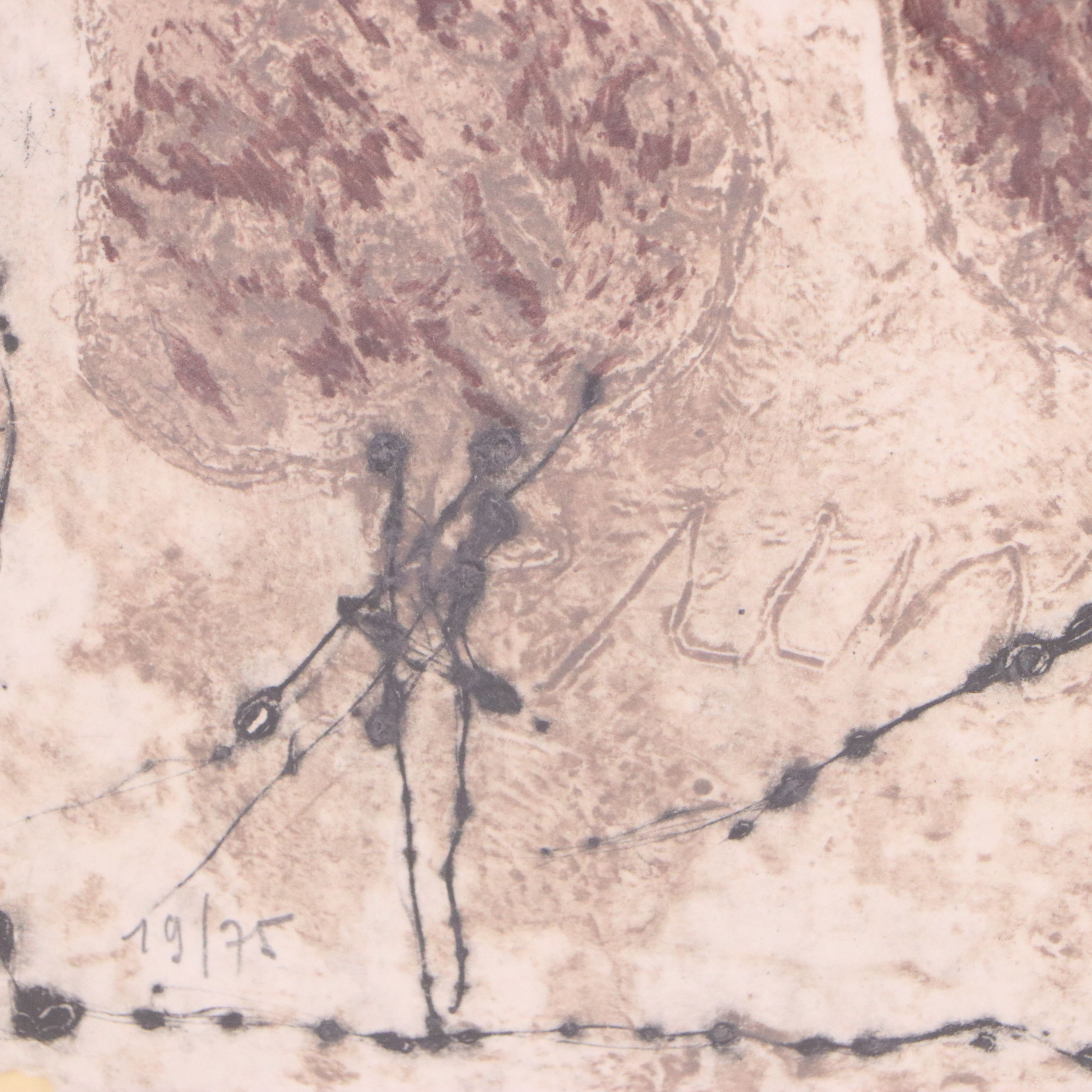 James Coignard Mixed Method Print "Nomenclature autour d'une tête"