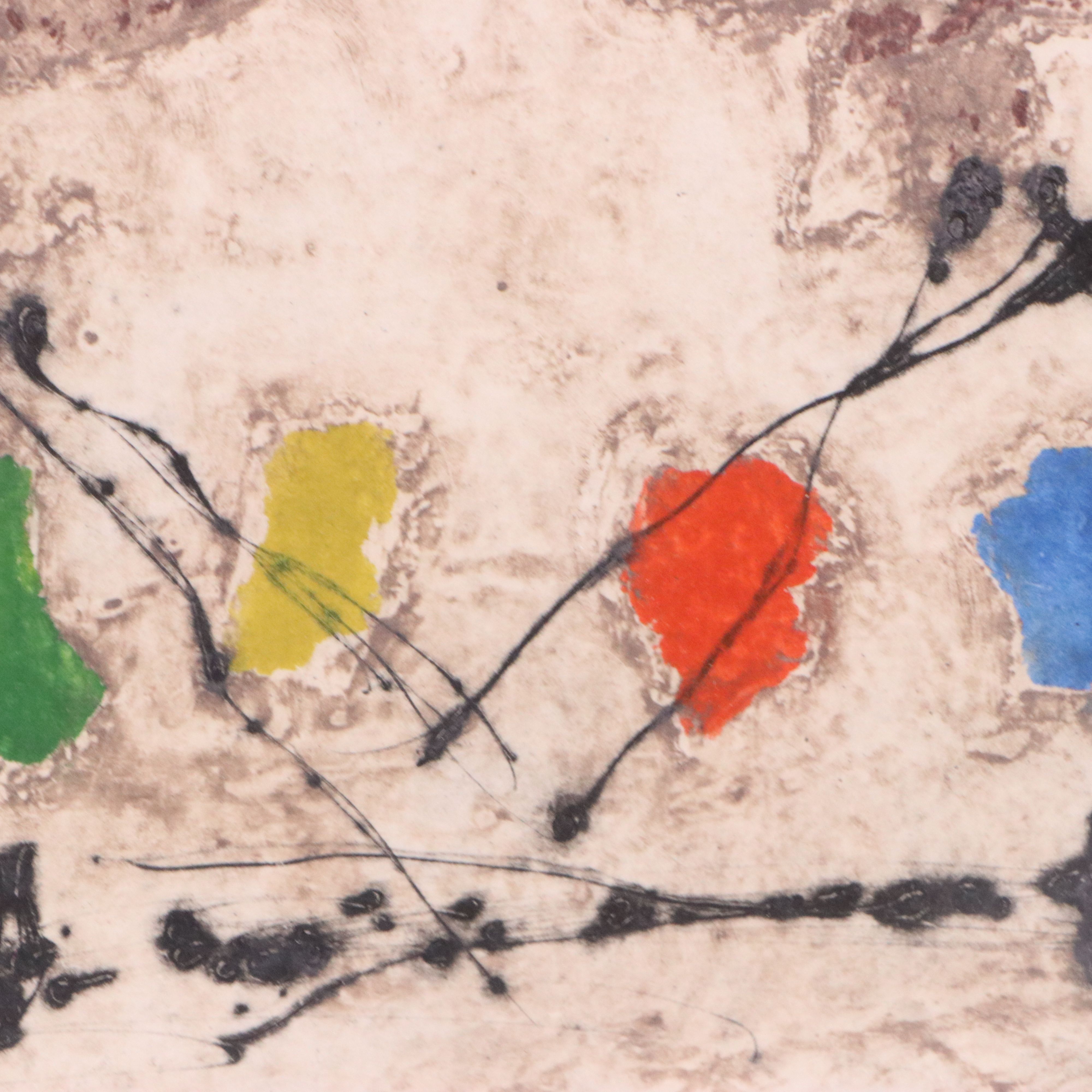 James Coignard Mixed Method Print "Nomenclature autour d'une tête"